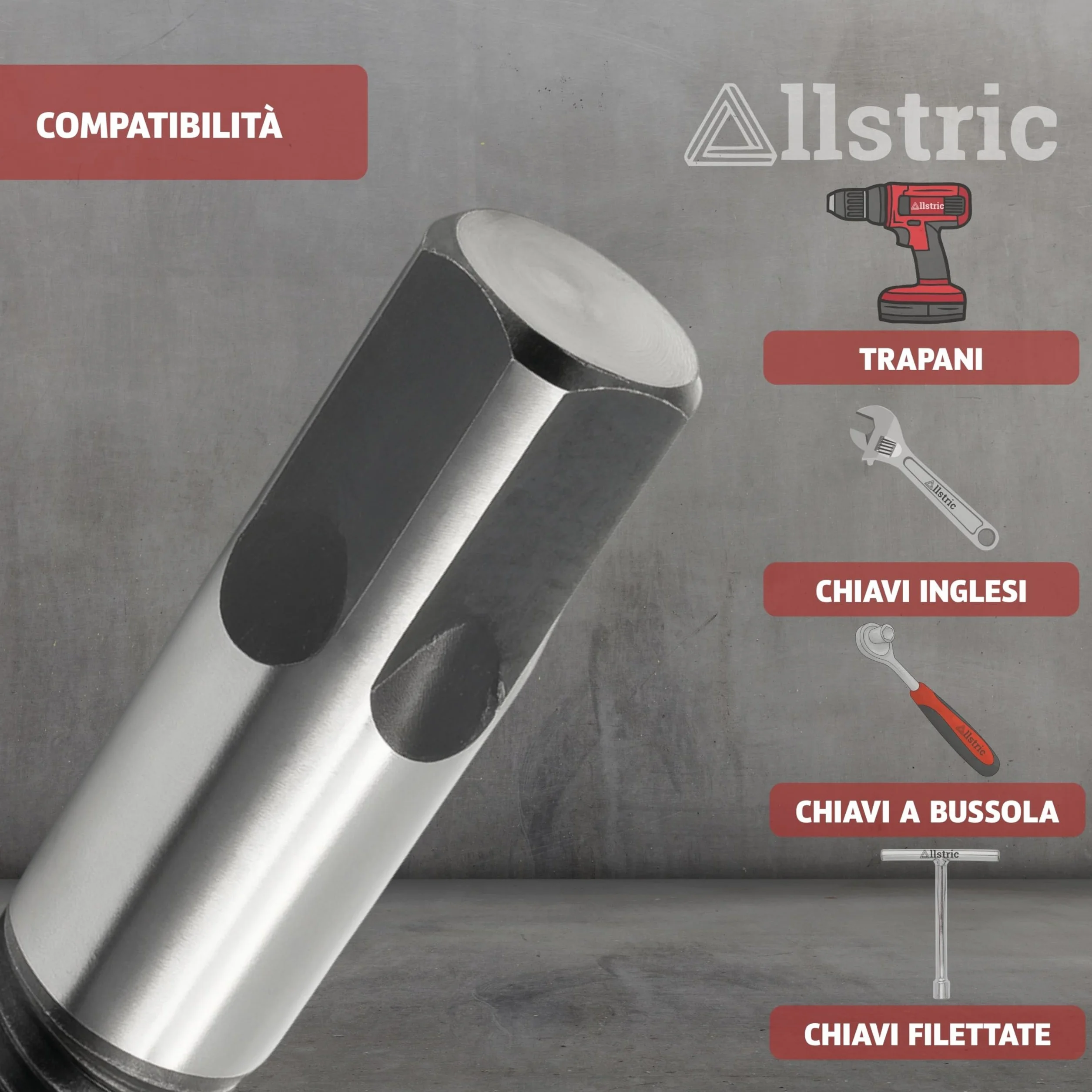 Set di 8 estrattori per viti rotte e danneggiate, estrattore di viti rotte e arrugginite, estrattore di filettature idrauliche e tubi rotti, kit professionale in acciaio temperato con