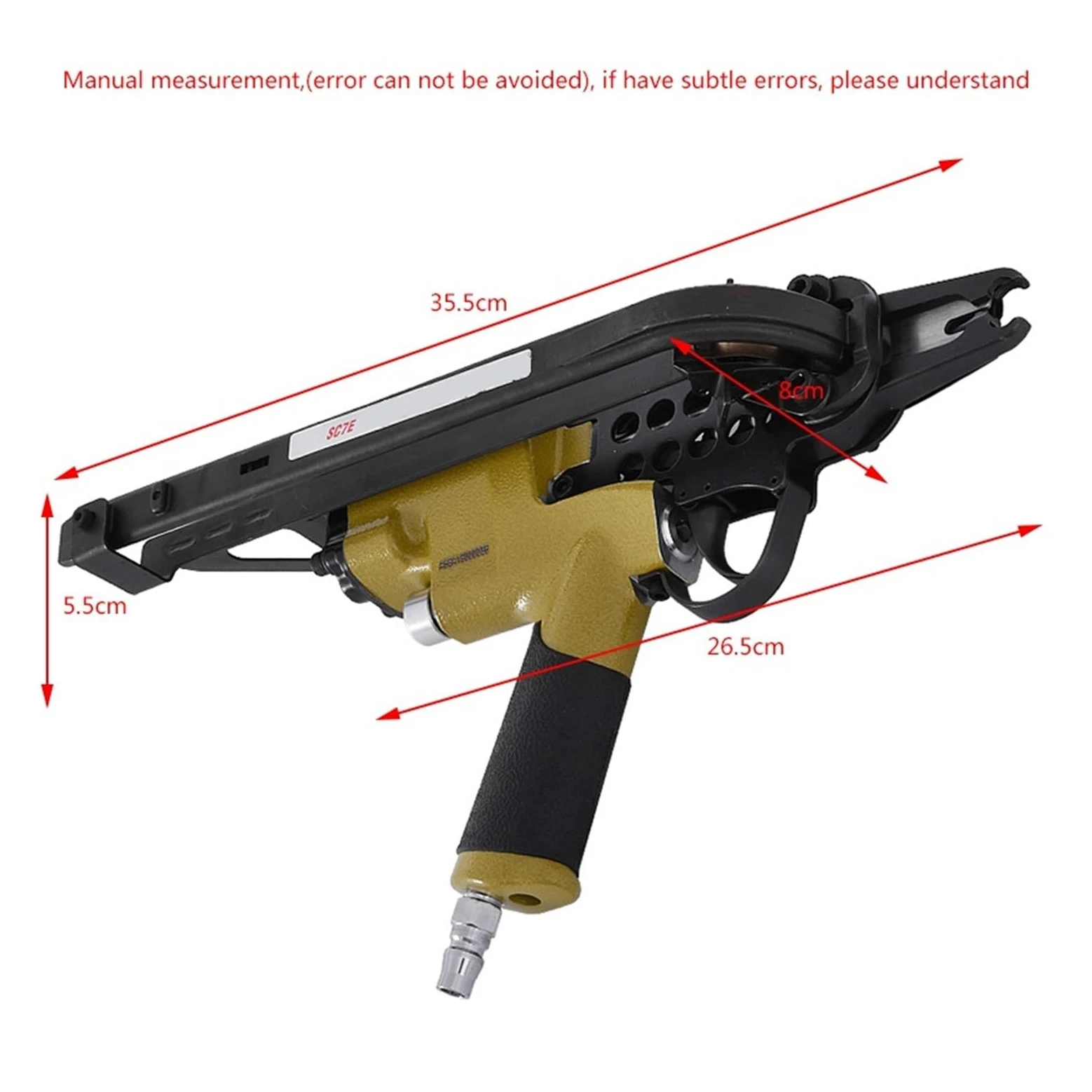 Cucitrice professionale per carichi pesanti SC7E Pistola pneumatica di tipo C Chiodatrice ad anello Gabbia Cucitrice Pinza for strumento sparachiodi