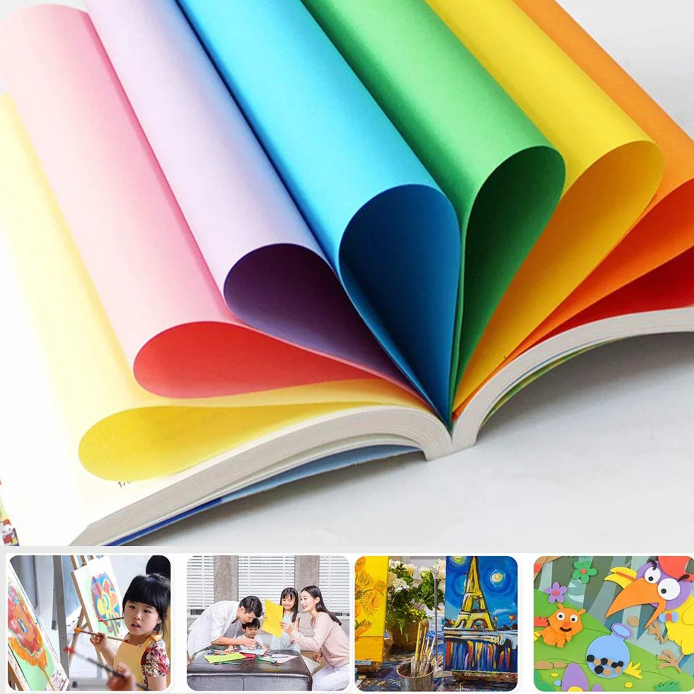 Papier kolorowy A4 230 g/m² 20 kolorów do origami i rękodzieła 297x210 mm