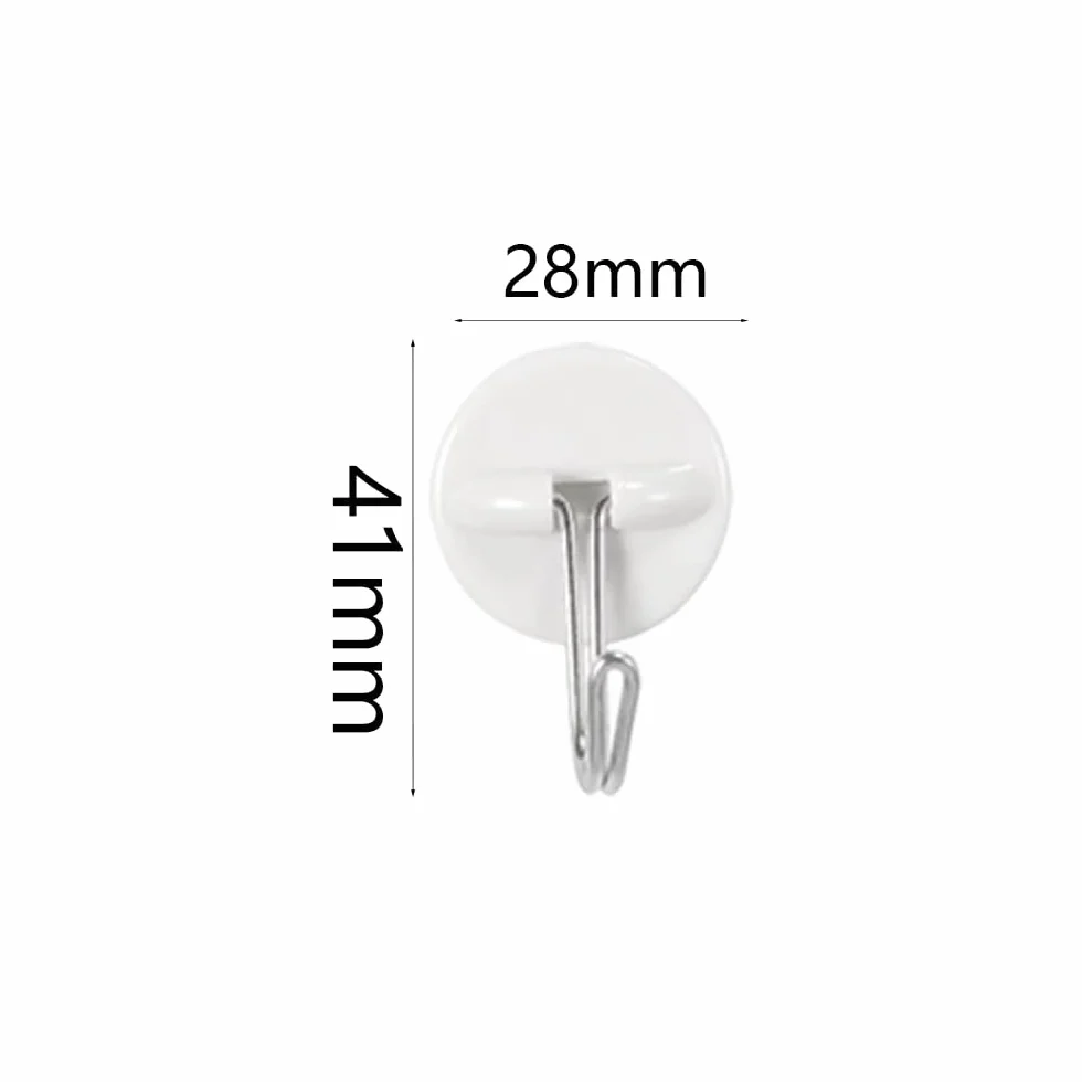 Aeuezxx Ganci Adesivi, 6 Pezzi Gancio Autoadesivo, Gancio Adesivo a Parete, Gancio per Asciugamani, Gancio Multiuso, per Bagno, Cucina, Parete, Porta