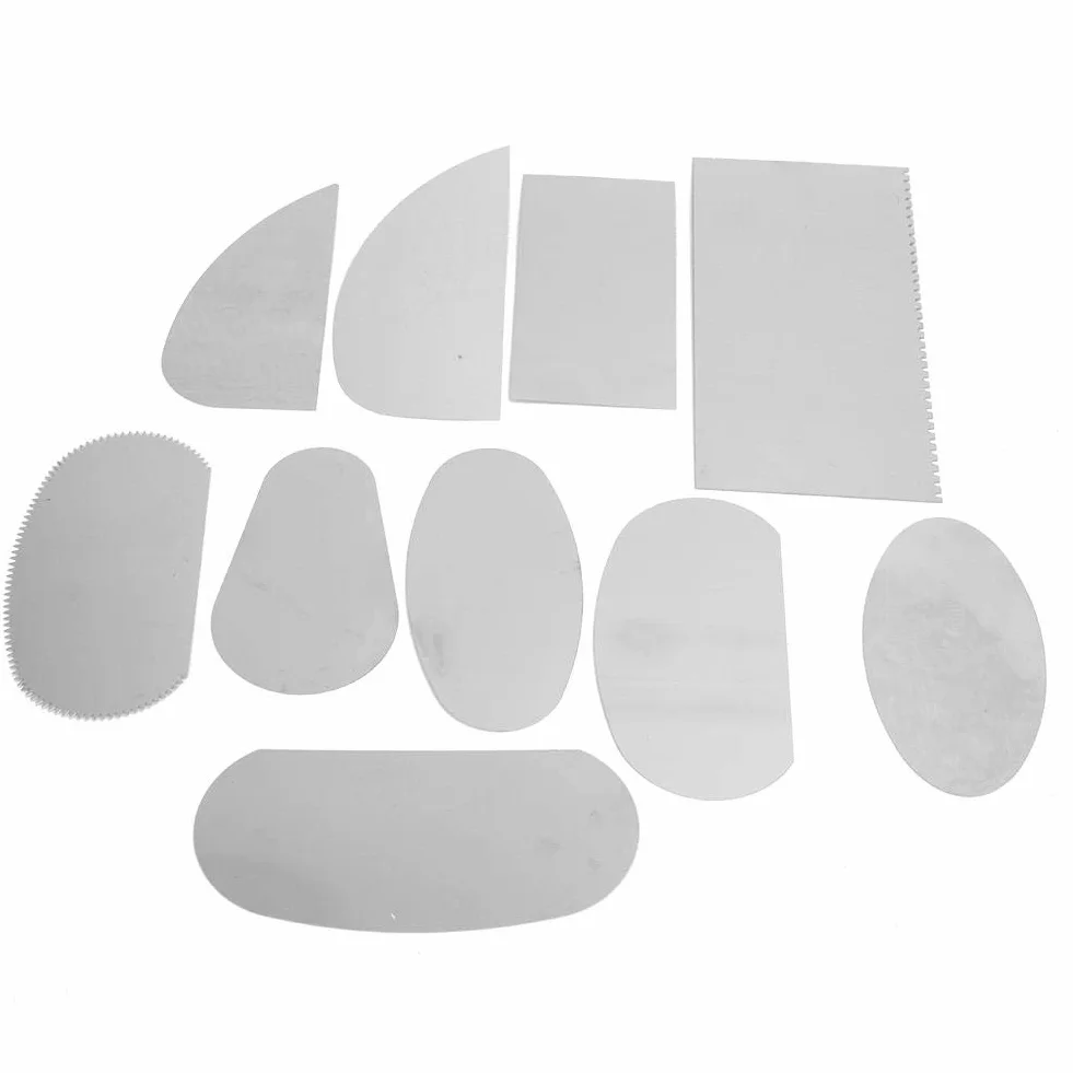 10pcs strumento di intaglio utensili ceramici dell'argilla dell'acciaio inossidabile raschietto dell'argilla strumenti di scultura di ceramica ceramica spatola strumento di intaglio artigianale
