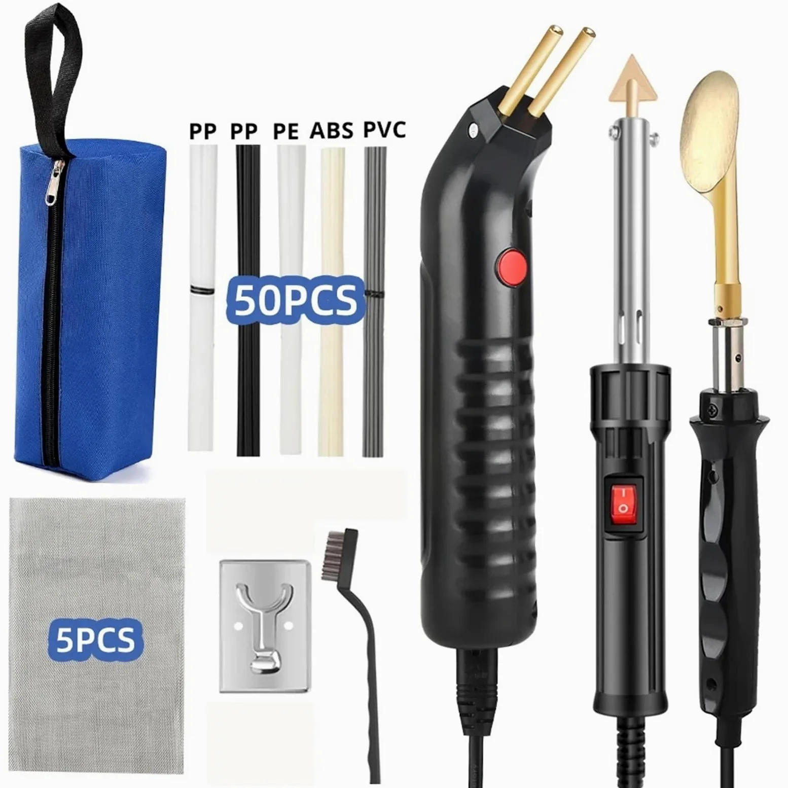 Kit Riparazione Paraurti Auto Kit di Strumenti per Saldatore di plastica,Kit per Riparazione paraurti, Saldatore di plastica Portatile, Kit per Saldatore(B)