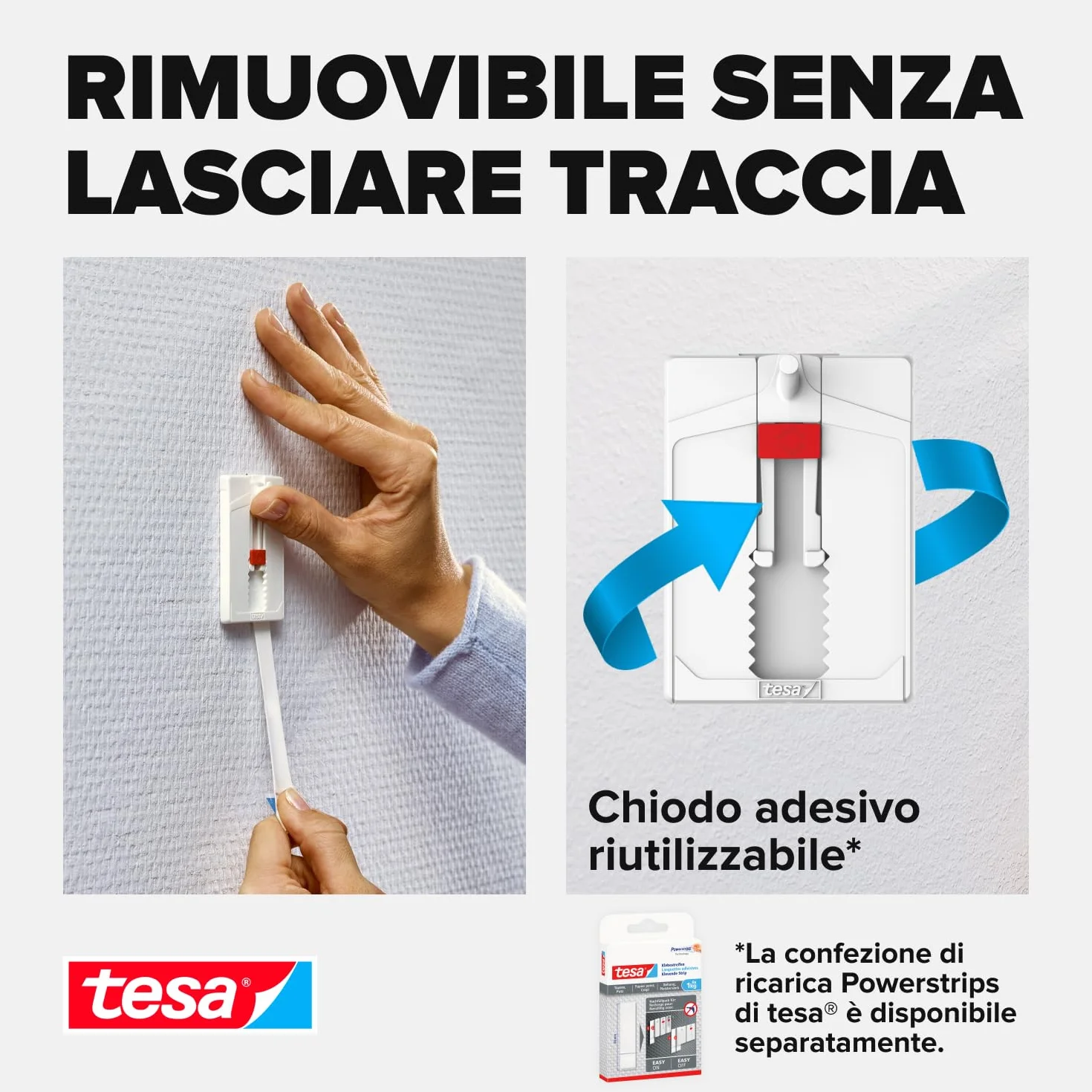 tesa Adjustable Adhesive Nail for Wallpaper & Plaster 2kg