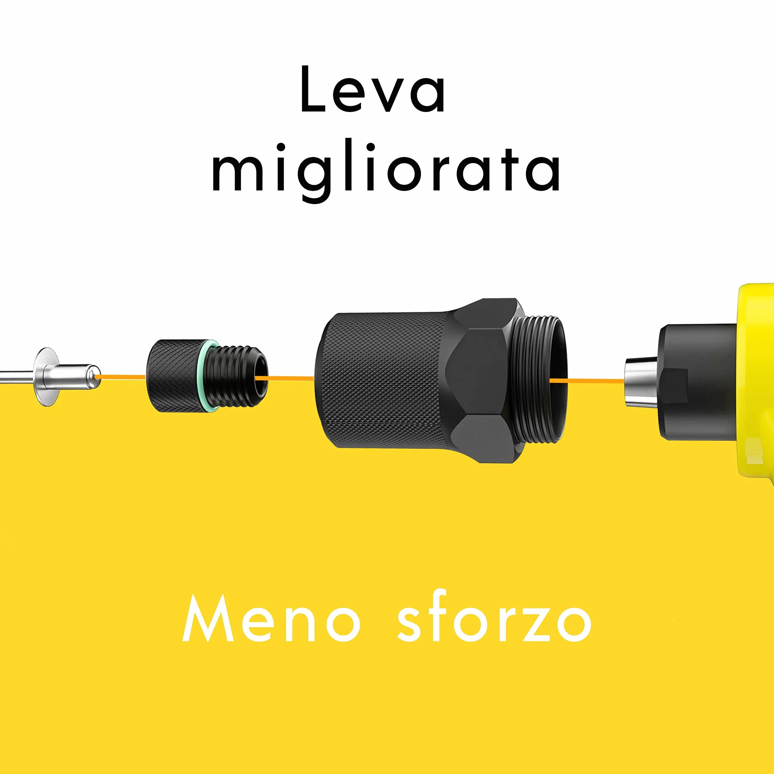 Rivettatrice Meisterfaktur per inserti filettati manuale professionale con impugnatura ergonomica, 100 rivetti