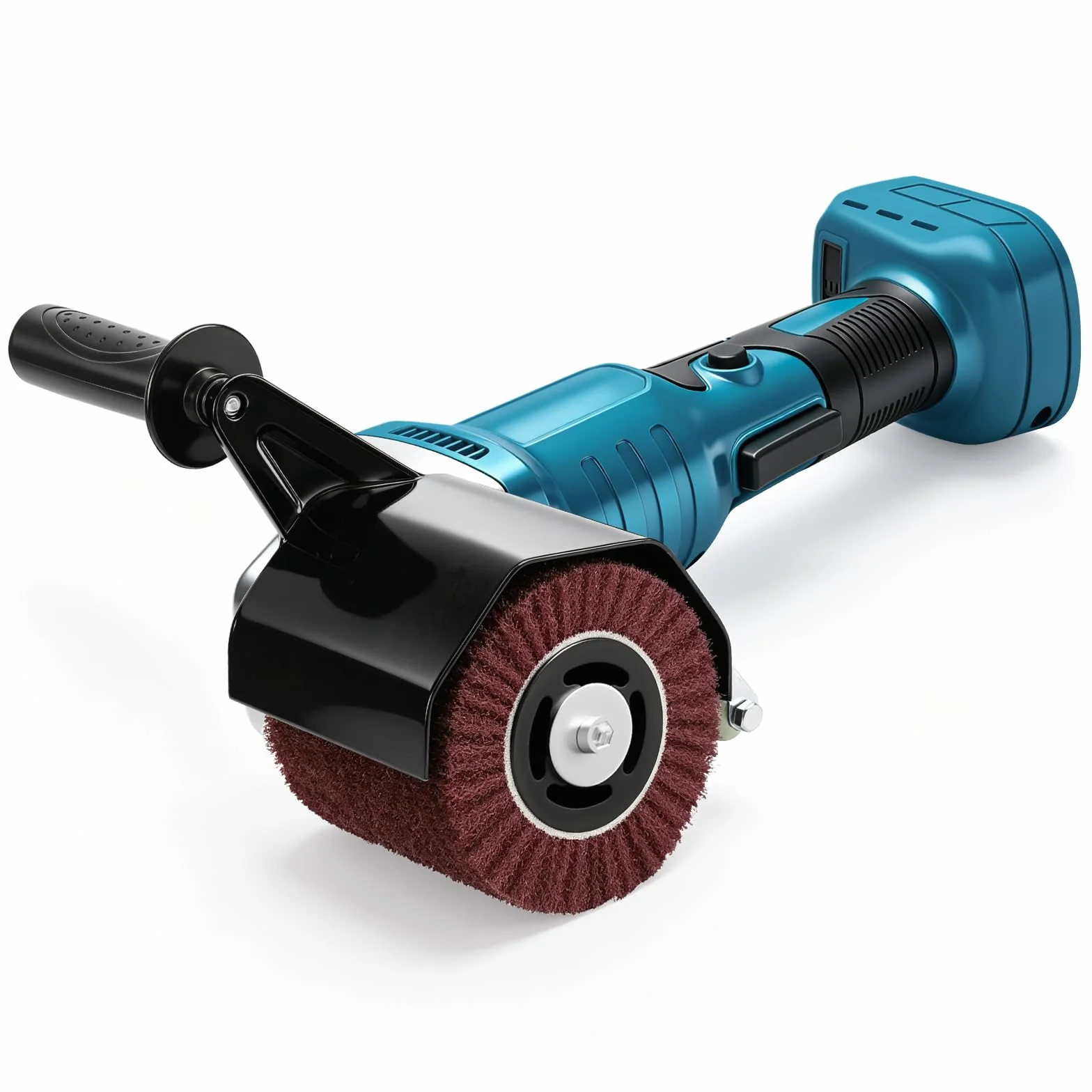 Satinatrice a Rullo Compatibile con Makita 18V, Levigatrice a Spazzola per Legno con Rullo Satinatore, Motore Brushless 8500RPM, 3 Velocità per Ristrutturazione e Finitura Superfici (Senza Batteria)