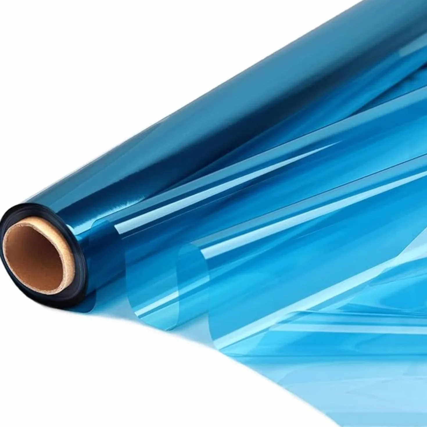 Rotolo di Blu Cellophane Trasparente, 40cm x 30m Involucro di Cellophane 2,5 mil Cellophane Blu Trasparente Cellophane Colorato Carta per Fiorist, Artigianato,Bouquet di Fiori