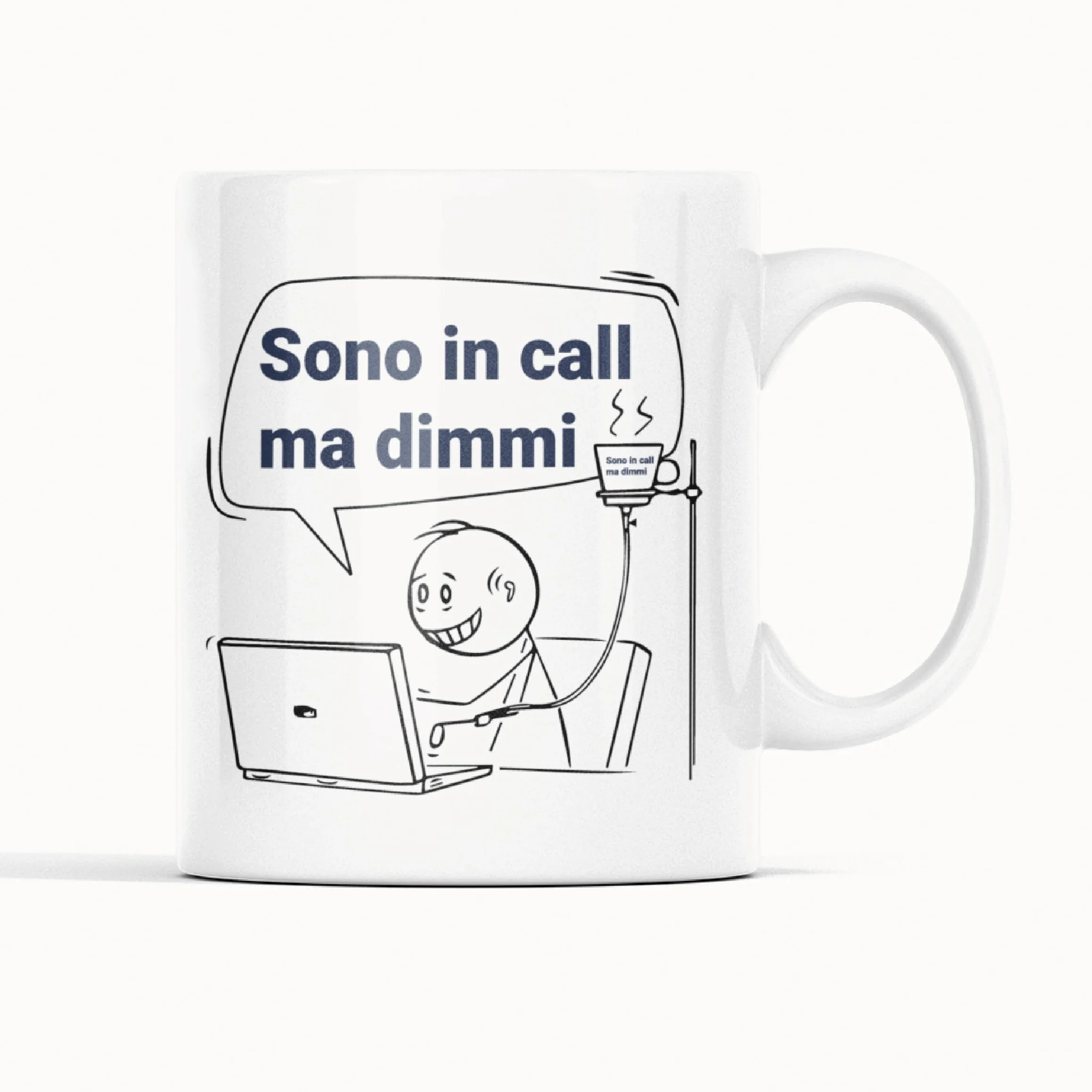Gesar Tazza Divertente da Ufficio "Sono in Call ma Dimmi" - Idee Regali Originali per Uomo e Donna