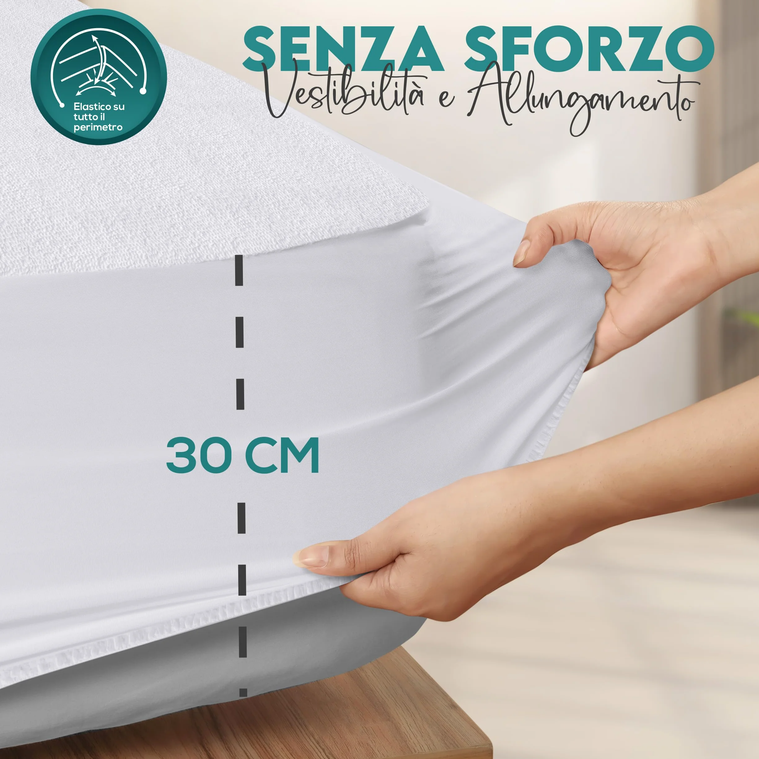 Utopia Bedding Coprimaterasso Matrimoniale Impermeabile 160x190x30 cm OEKO-TEX