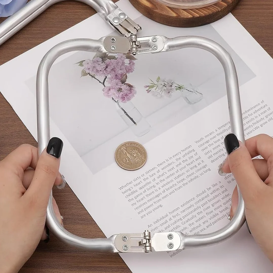 Voarge 2 Pezzi Chiusura per Borsa Uncinetto 20cm, Borsa a Forma di U Manico Interno Kit Accessori per Borse Uncinetto per Progetti Artigianali, Clutch Borse Uncinetto