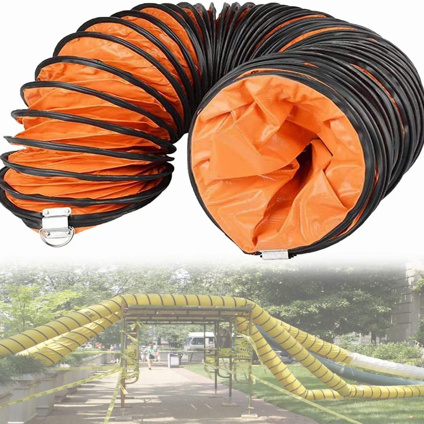 Tubo Flessibile di Sfiato Condotti in PVC Aria, Ventilazione Condotti di aerazione in PVC per Mobile climatizzatore, aspiratore Aria,10M-15CM