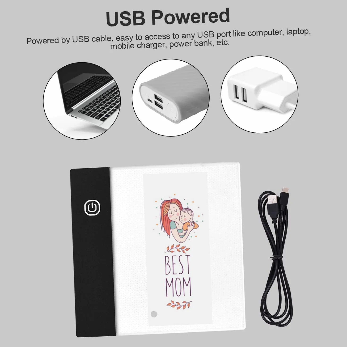 Irfora Kit libro pieghevole con Mini Pad Light Box LED Design Tablet con Foro 300 Fogli Flipbook Carta Viti di giunzione per Disegno Aniione Schizzo Creazione