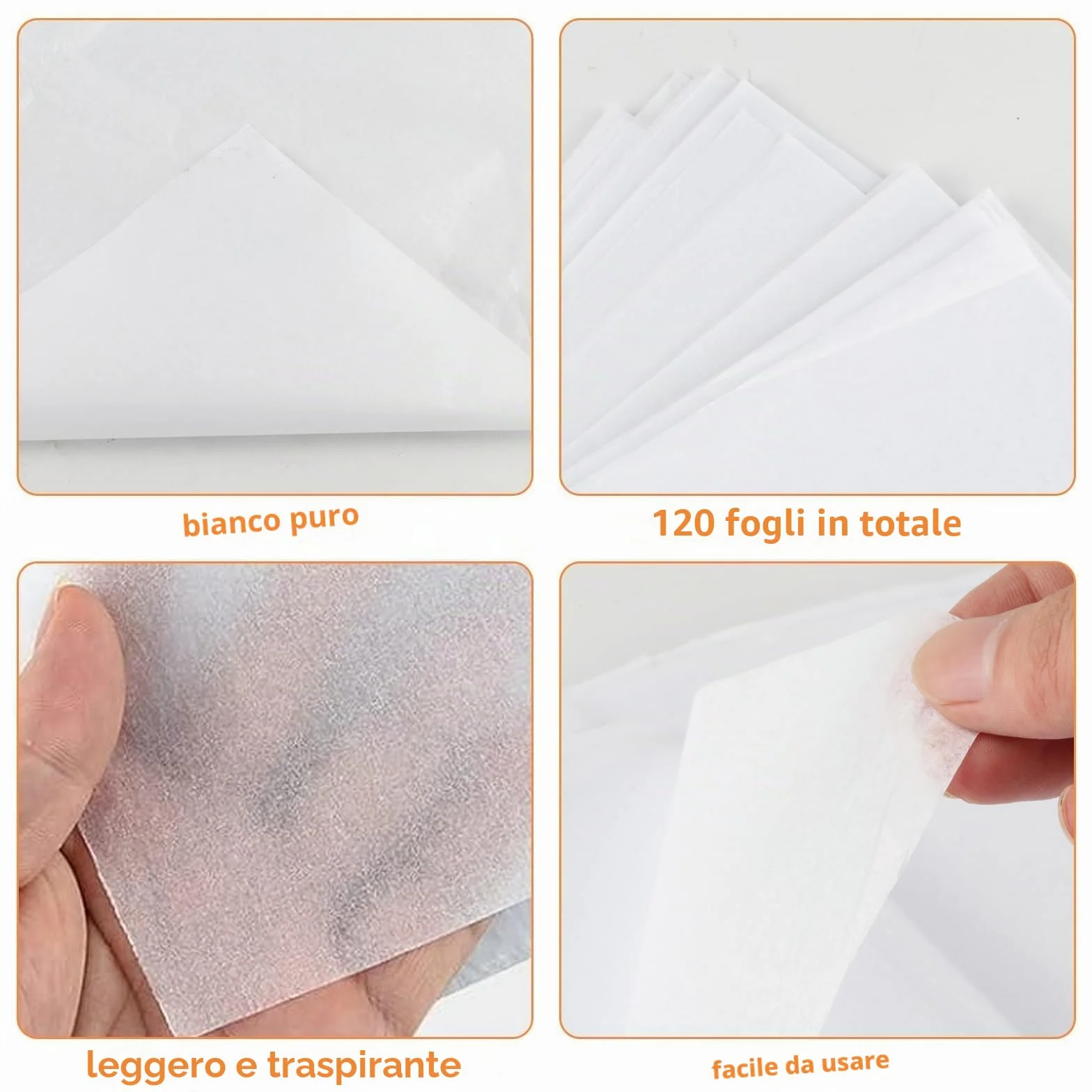 120 Fogli Carta Velina per Imballaggio, Velina Bianca, 50x35 cm da Imballaggio, Carta da Confezioni Regalo per Matrimonio, Compleanno, Decorazione Fai Da Te Artigianato