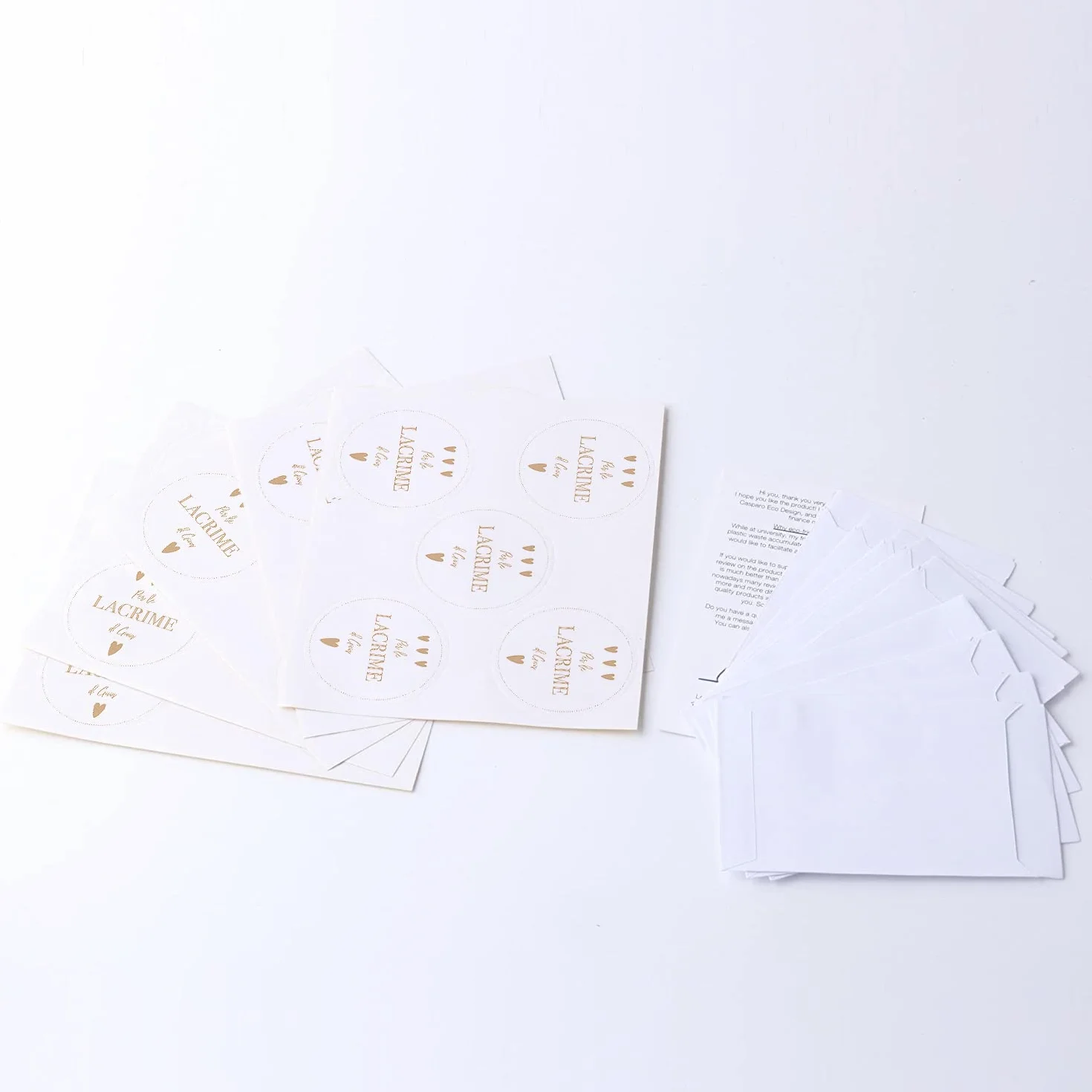 Plantvibes Fazzoletti Lacrime di Gioia Matrimonio - 100 Buste & Adesivi in Carta Naturale - Porta Buste Vintage (Bianco)