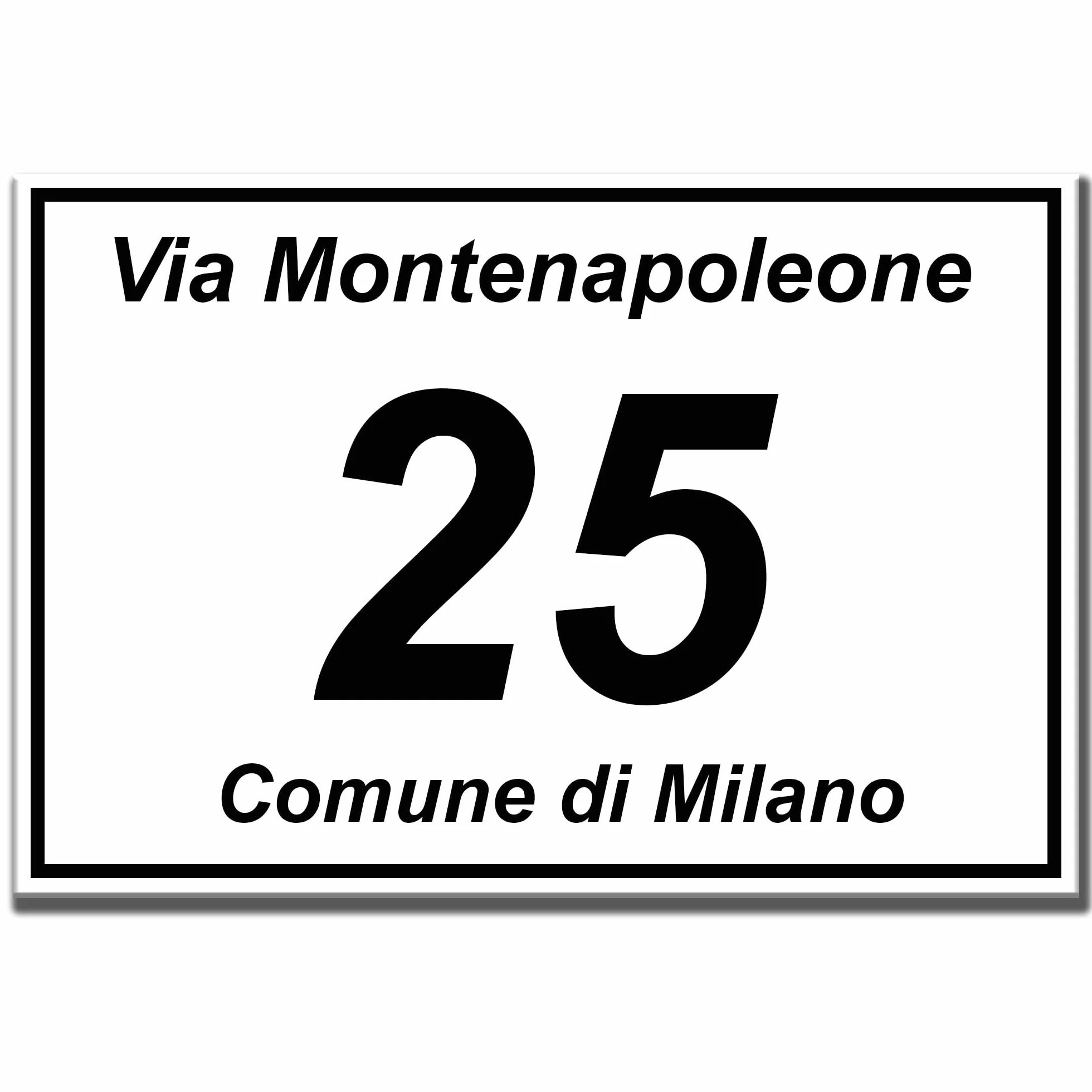Stileitaliano Numero Civico per Esterno Personalizzato Targa Casa con Nome famiglia Numero Via Comune Resistente alla Pioggia e Sole regolamentare
