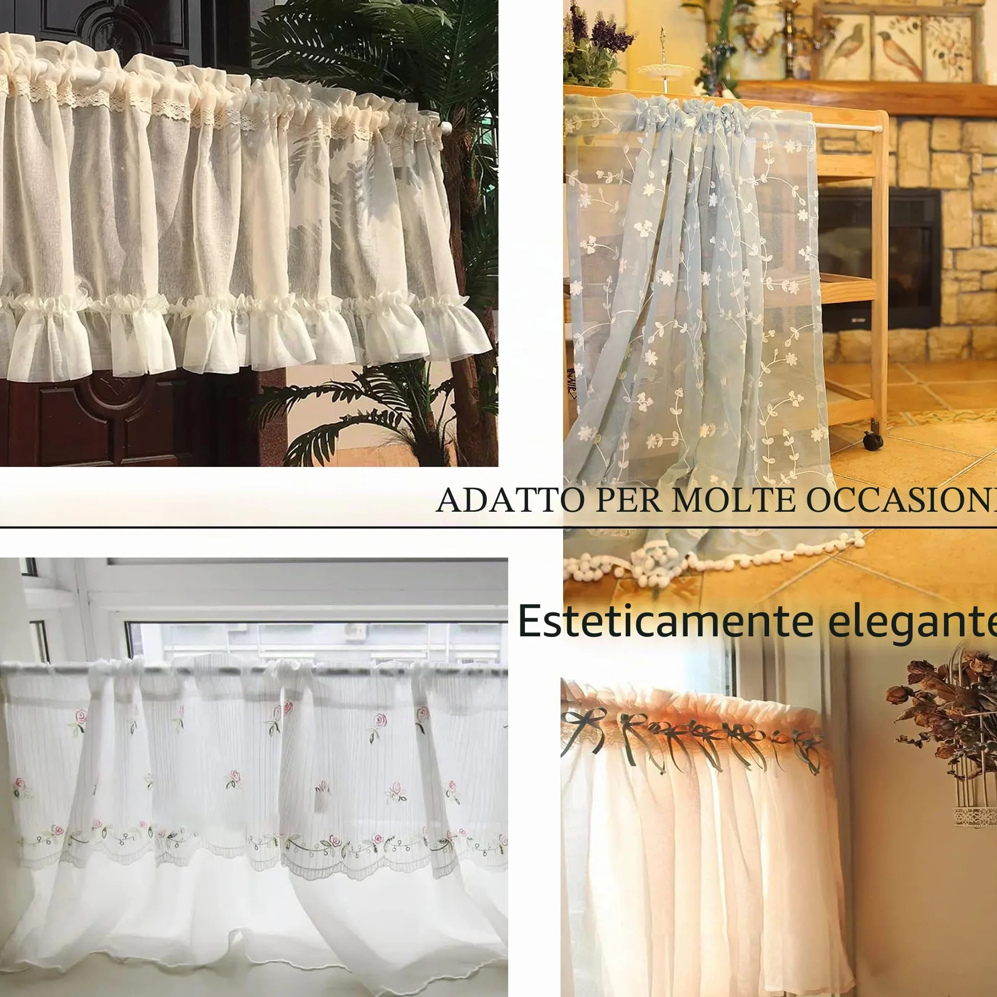 Aste per tende a pressione estendibili Bianco 30-45cm 2 unità