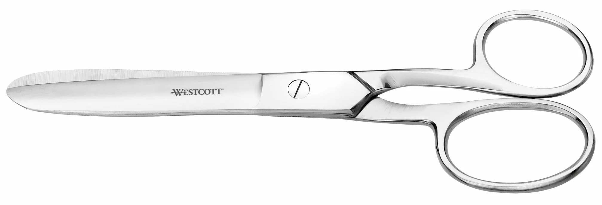 Westcott E-30872 00 Forbici completamente in acciaio Steel, punte arrotondate, 18 cm, Argento