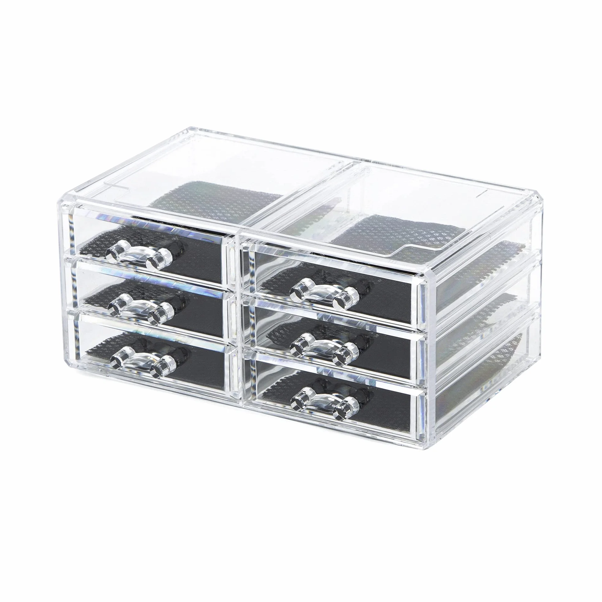 Compactor Bijoux Organizer 6 Cassetti, Polistirene Trasparente, 23.8 x 15 x H. 11 cm