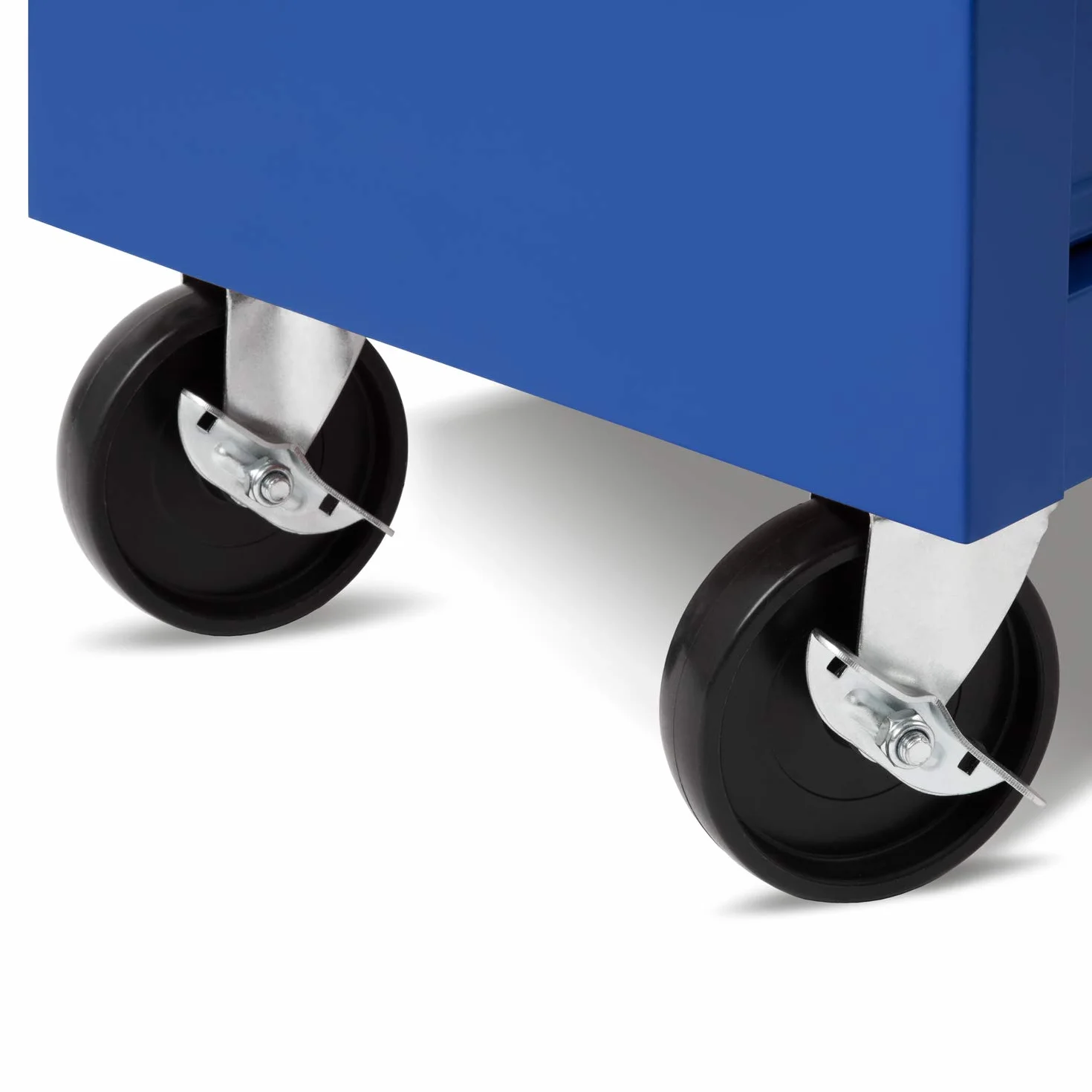 EBERTH Carrello da officina, carrello portautensili in metallo, vuoto, 10 cassetti, verniciato a polvere blu, 2 ruote piroettanti con freno, cassetta portautensili, arrotolabile, per autofficina