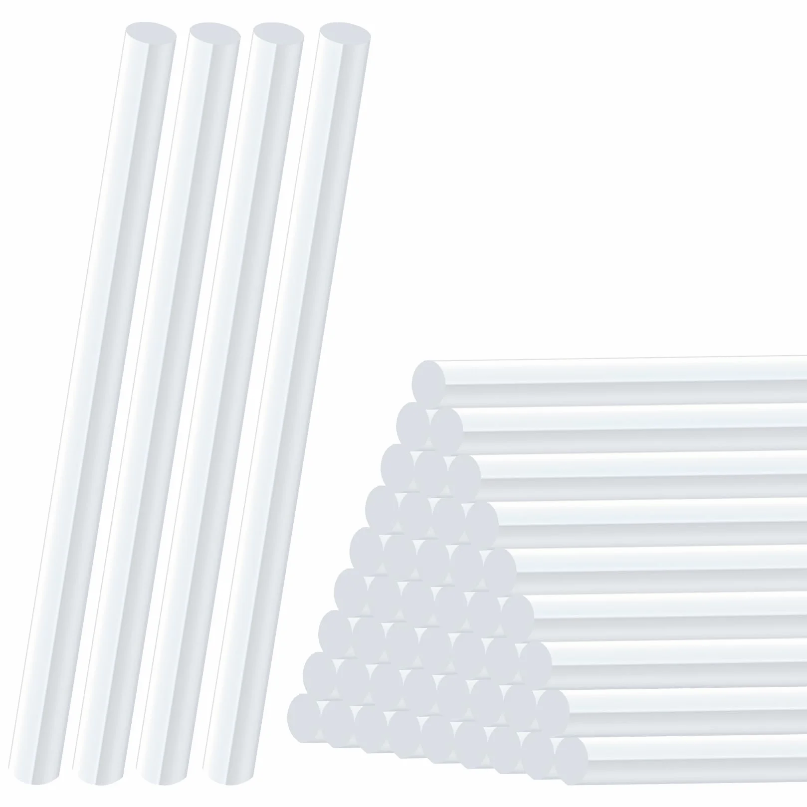 50 Pz Stick di Colla a Caldo 11mm x 200mm, Bastoncini per Pistole a Collas Trasparenti, Bastoncini di Colla per Pistola ad Asciugatura Rapida Fai da Te Artigianali Riparazione Fissaggio(Trasparenti)