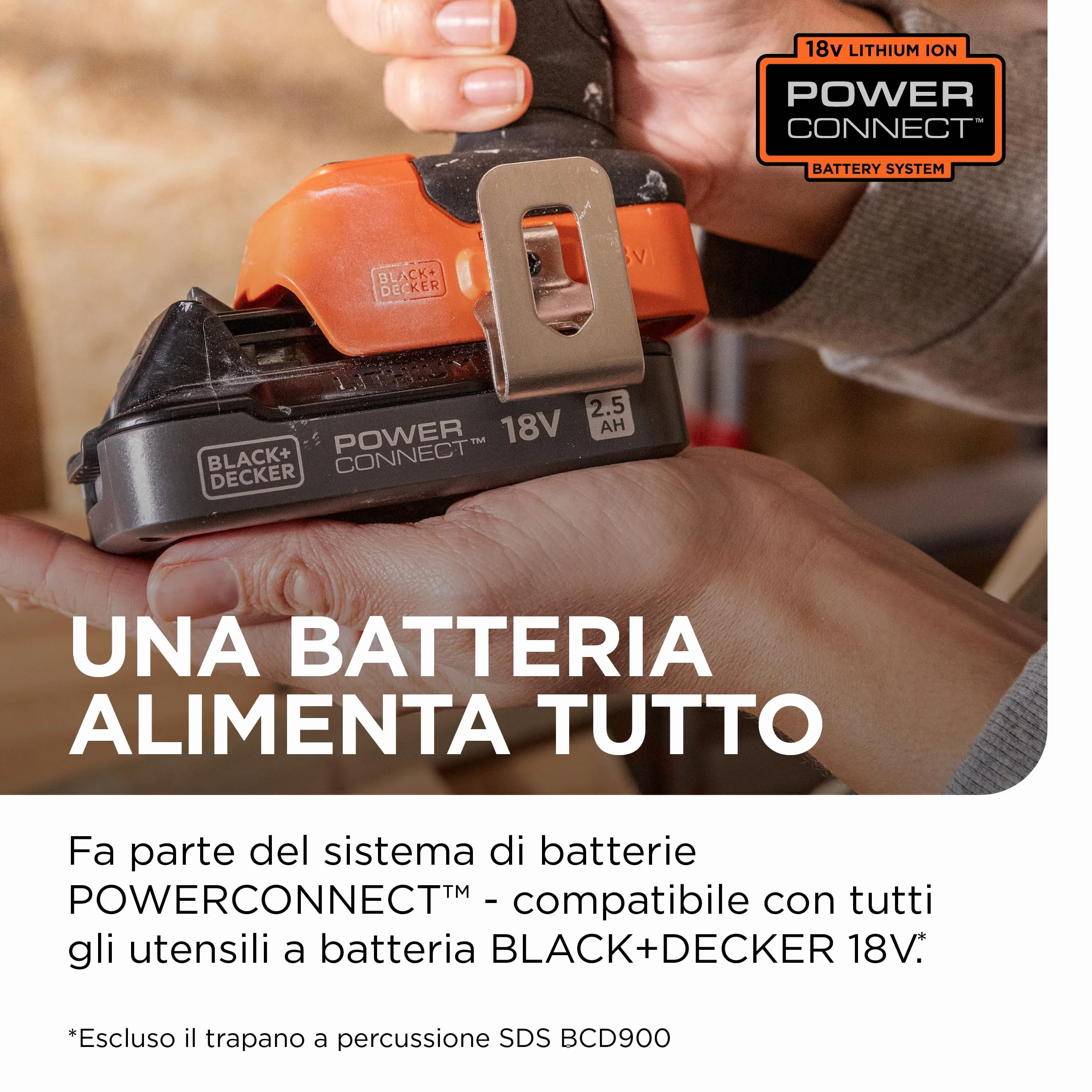 BLACK+DECKER Azionatore a impulsi senza spazzole, avvitatore a impulsi senza fili e 20 punte, senza batteria o caricatore, BLIM78NZ-XJ
