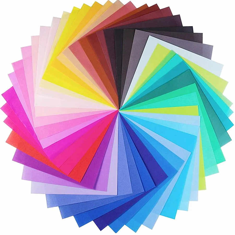 Carta per Origami,Carta Pieghevole 100 fogli 15 x 15 cm Doppia Faccia Colorata Origami per Bambini Progetti Artistici e DIY Artigianato