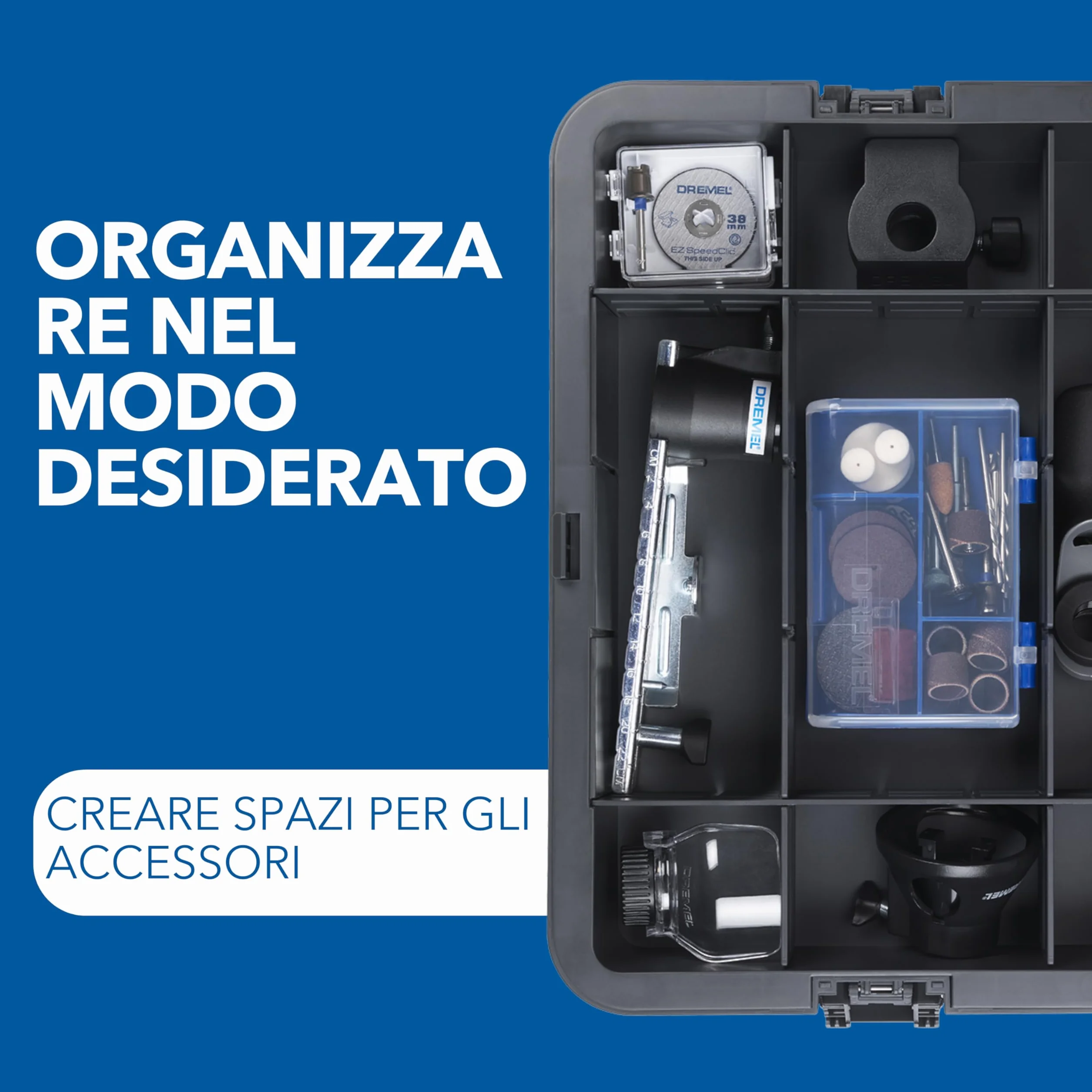 Dremel 8250 Multifunzione Rotativo Senza Fili 12V Brushless 5.000-30.000 giri/min con 65 Accessori e 2 Batterie