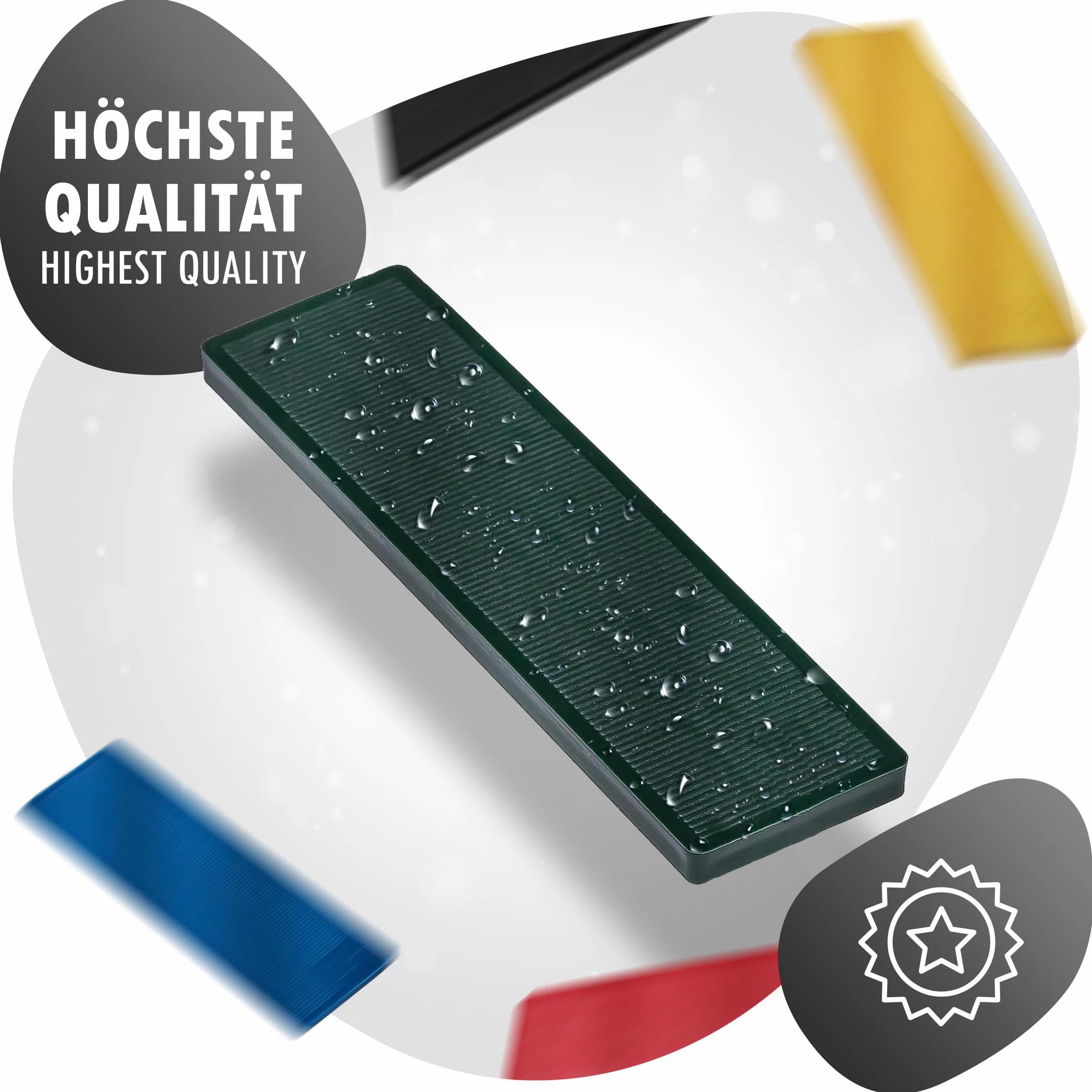 INTAKO - Spessori in Plastica - 50 Pezzi - 30 x 100 mm - Cunei Per Piastrelle - Distanziatori Piatti - Spessore Per Mobili - Finestre PVC - Distanziali 2-6 mm