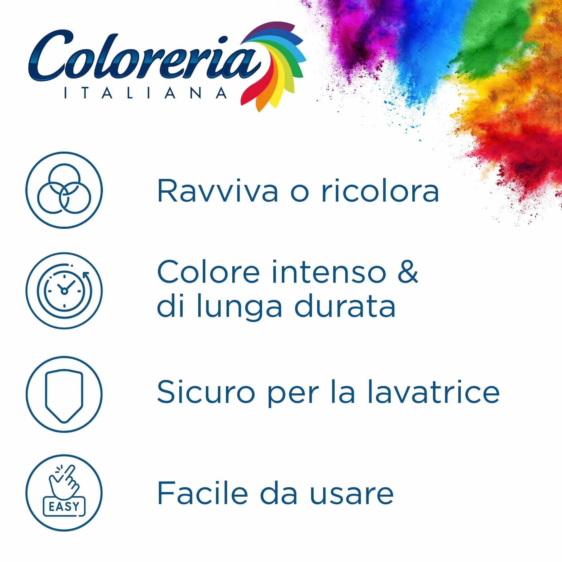 Coloreria Italiana Grey Colorante Tessuti e Vestiti in Lavatrice Nero Intenso 350g