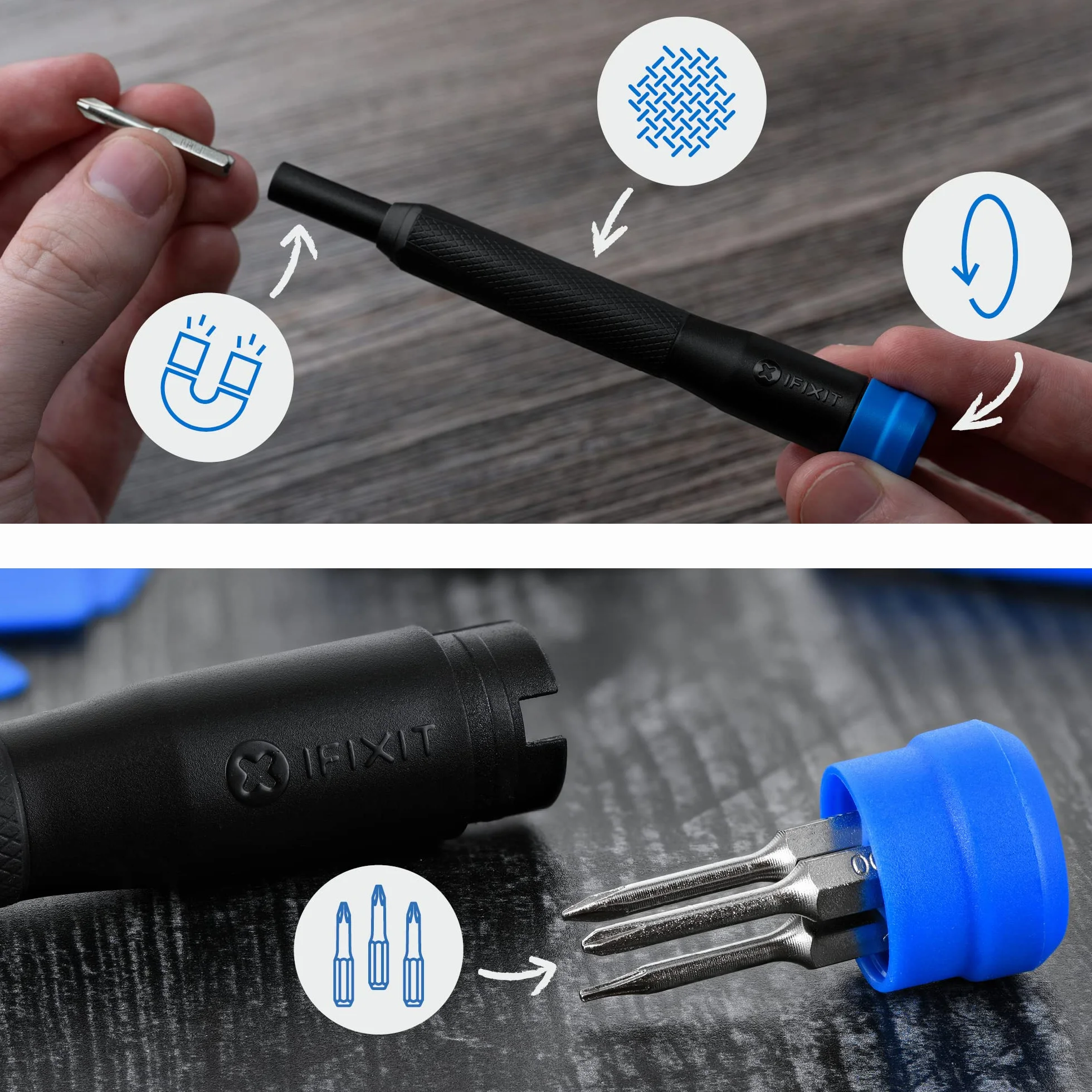 iFixit Essential Electronics Toolkit, Starter set di riparazione, 16 punte di precisione (4 mm), cacciavite e strumenti di apertura per smartphone
