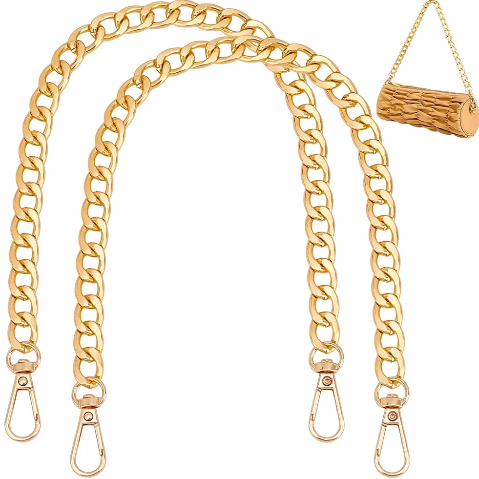 PH PandaHall 2pz Catena per Borsa Oro 40cm Catena Corta Borsa a Mano, Catene di Ricambio per Borse in Alluminio Catene Decorative per Borsetta Borse a Spalla Pochette Fai Da Te
