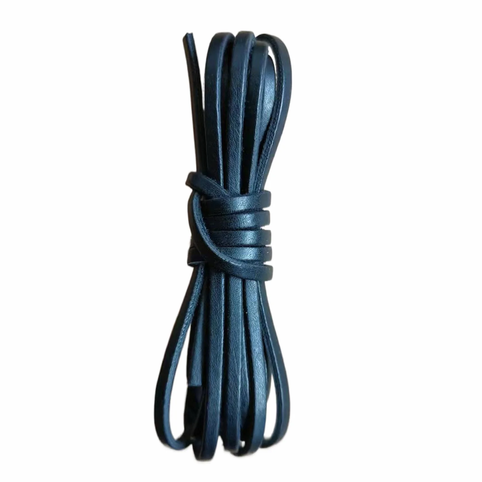 Cordoncino in pelle naturale da 3 mm, 9 metri, piatto, per lacci di scarpe, bracciali, creazione di gioielli