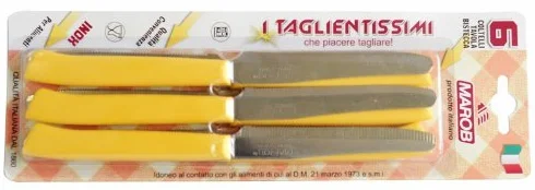 Marietti Colotelli lama dentata 6 pezzi gialli