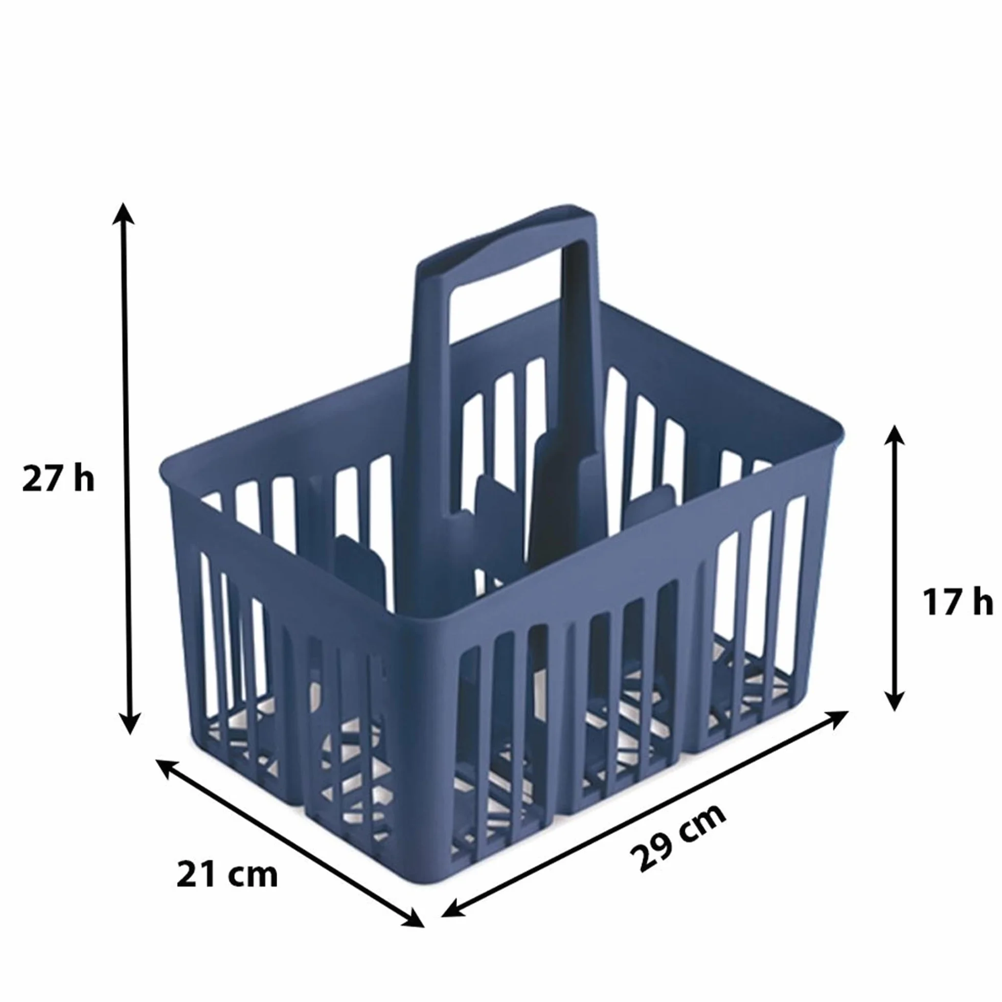 STEFANPLAST Cestello Portabottiglie 6 Posizioni 30x21xh.28 cm Blu