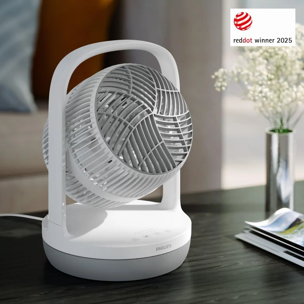 Philips Serie 2000 Ventilatore da Tavolo 23 dB Circolatore d'Aria Timer 12 Ore CX2050 Bianco Ricondizionato