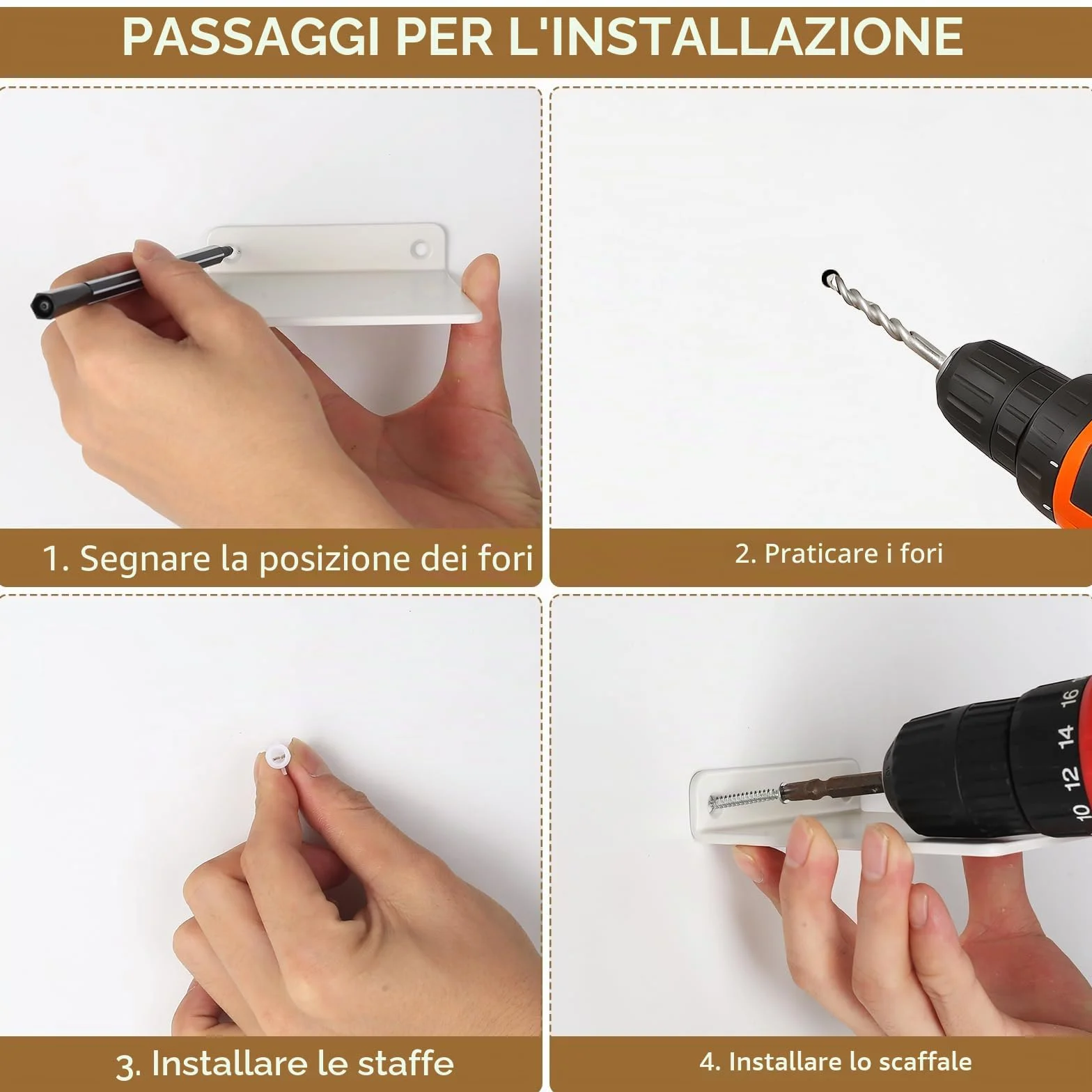 2 Pz Mensole da Muro Bianche, Mensole da Parete, Mensola da Parete Piccola, Mensola a Muro Invisibili Metallo, Scaffale Libreria Bianche Galleggianti per Camera Letto Cucina Bagno, 11x10x2,3 cm