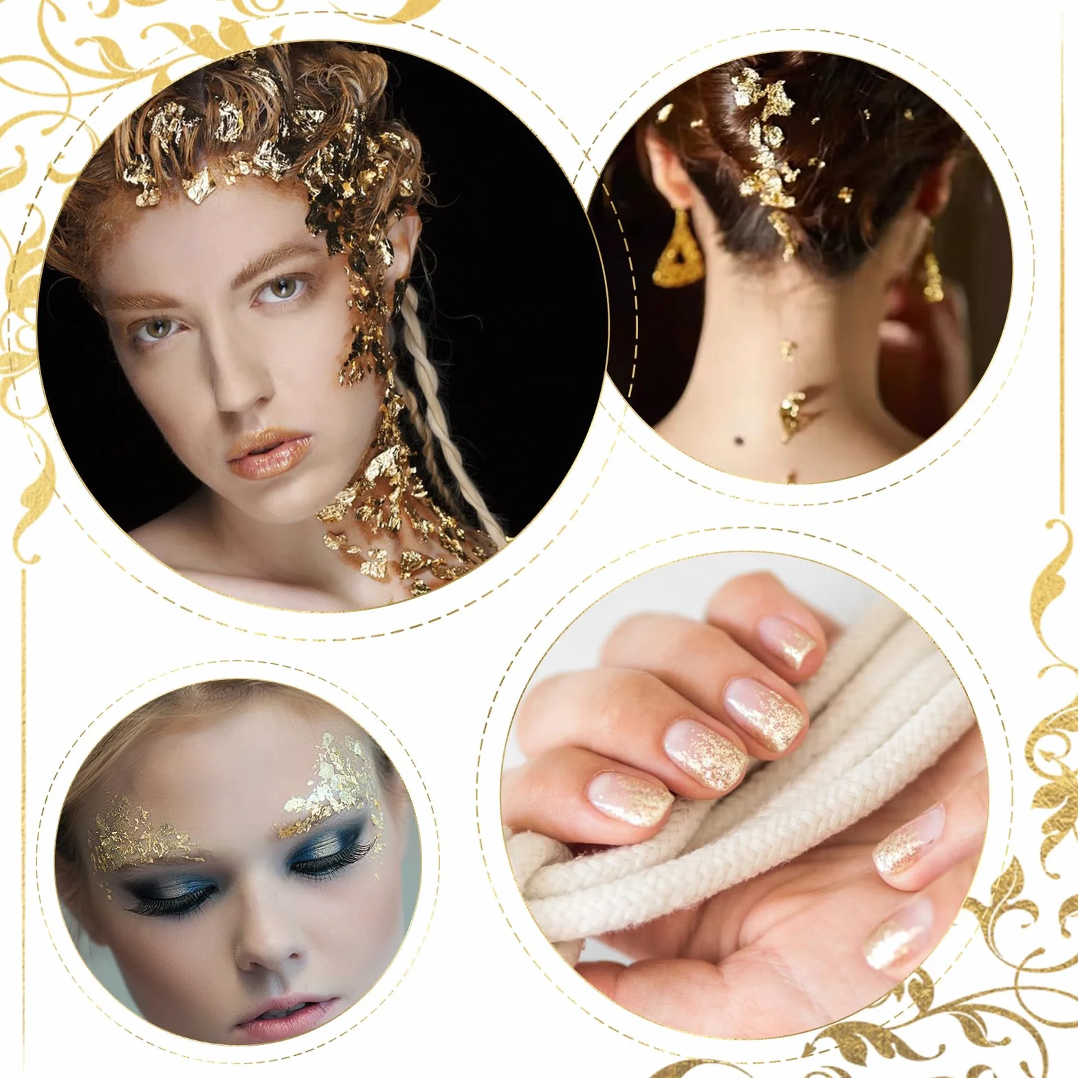 UKOFEW Fogli di Foglia Oro,100 Pezzi Foglia D'oro Imitazione,Lamina D'oro per Doratura,8cm x 8,5cm,Ideali per Doratura, Artigianato, Progetti Artistici e Decorazioni