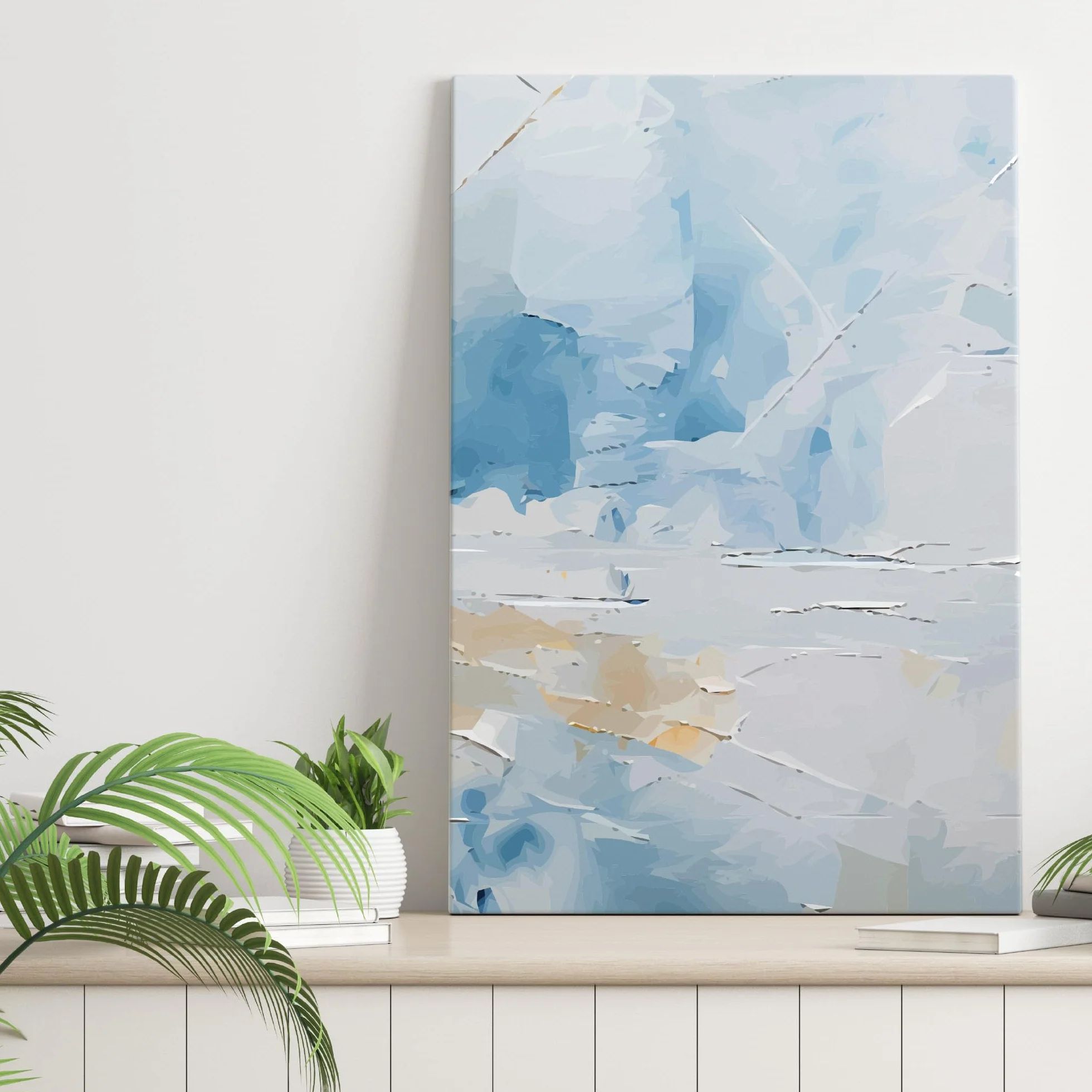 Zenacolor Set di 5 Tela per Dipingere 50x70 - Telaio di Legno 100% Cotone 340GSM - Tele per Dipingere per Colori Acrilici Pittura, Ad Olio, Tempera - Canvas Grandi Dimensioni per Artisti