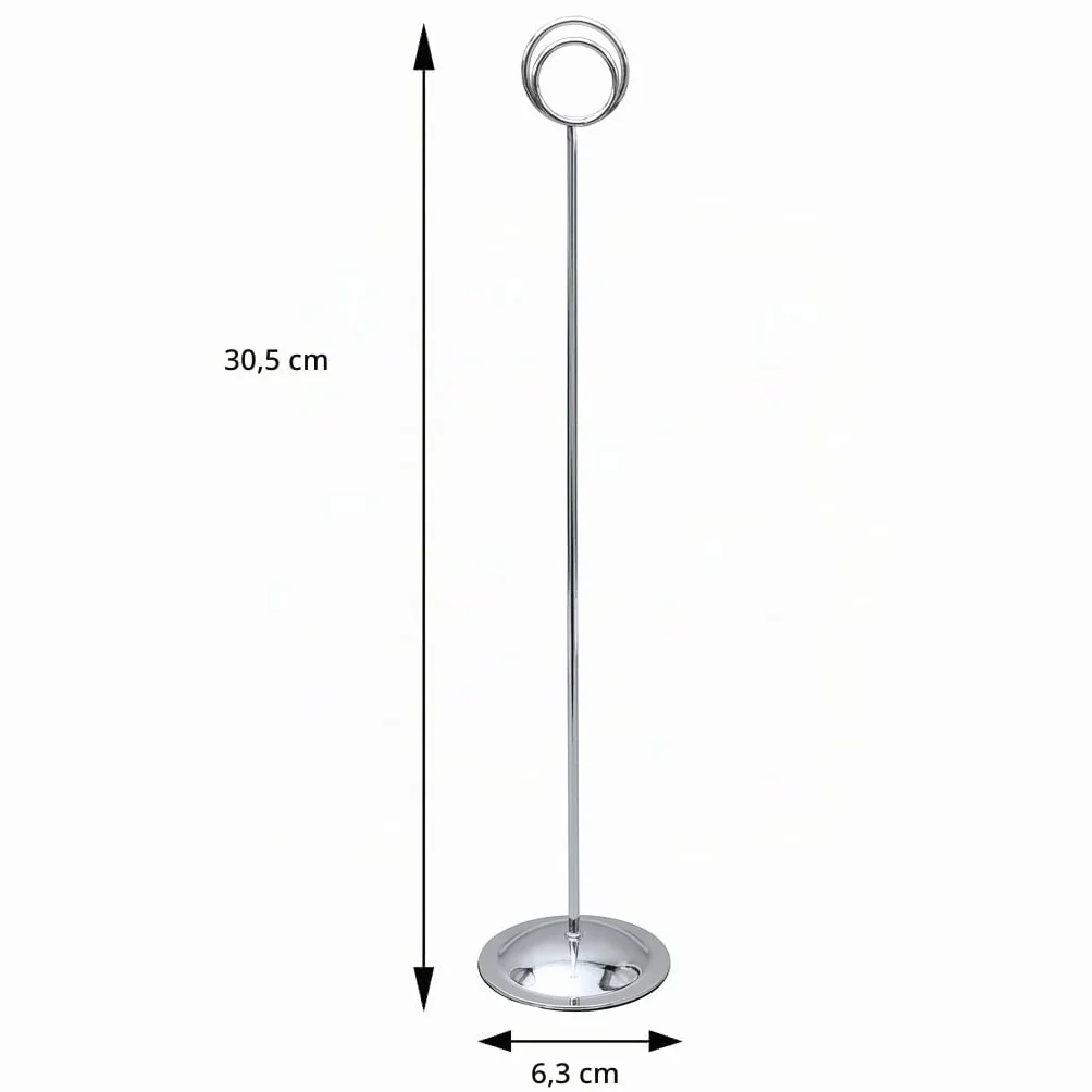 HOHIYA 12 Pezzi Porta Numeri da Tavolo Argento, Supporto Segnaposto in Metallo Alto 30,5 cm, Porta Foto e Porta Cartellini per Matrimoni, Ricevimenti, Feste, Ristoranti e Banchetti