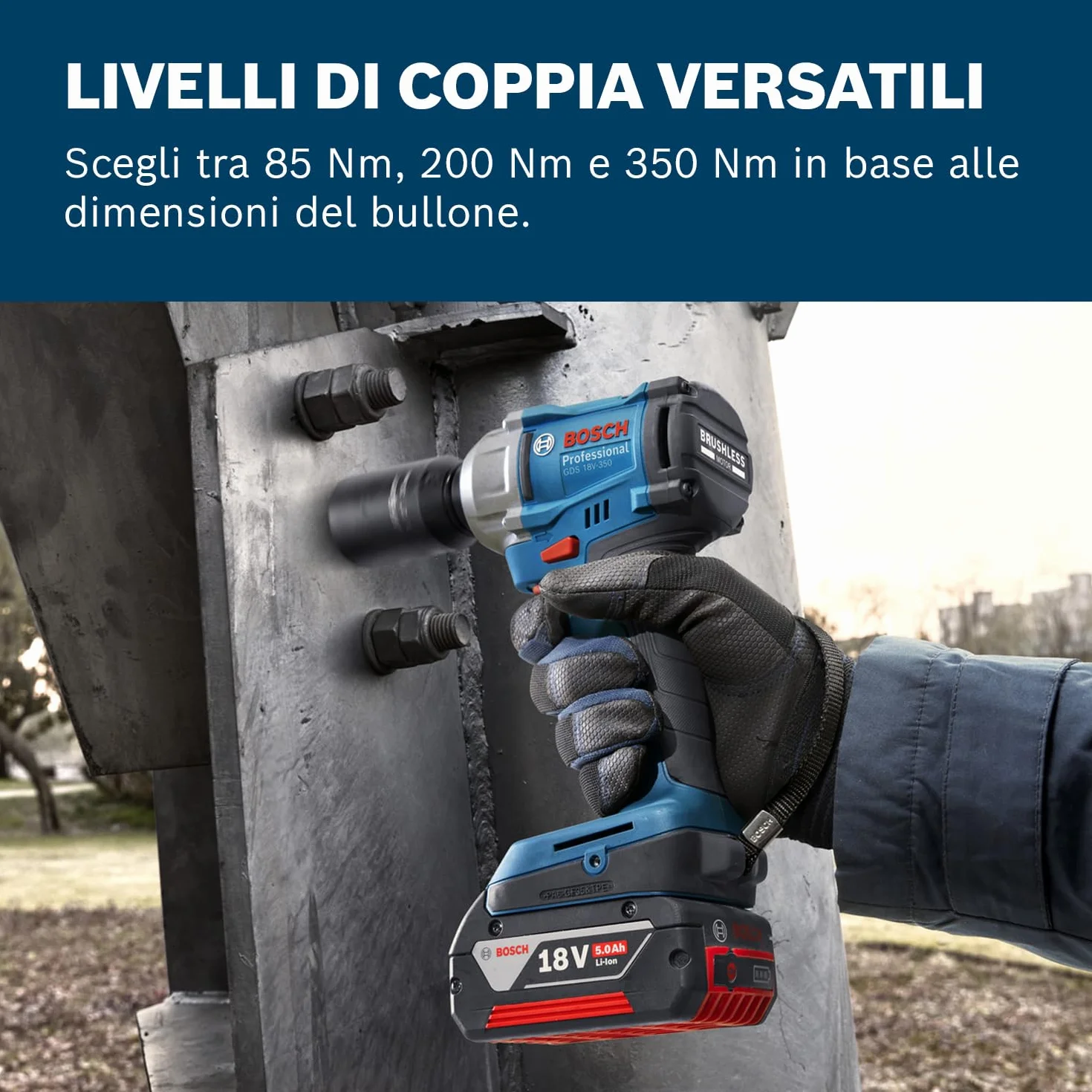 Bosch Professional GDS 18V-350 Avvitatore a massa battente 18V System
