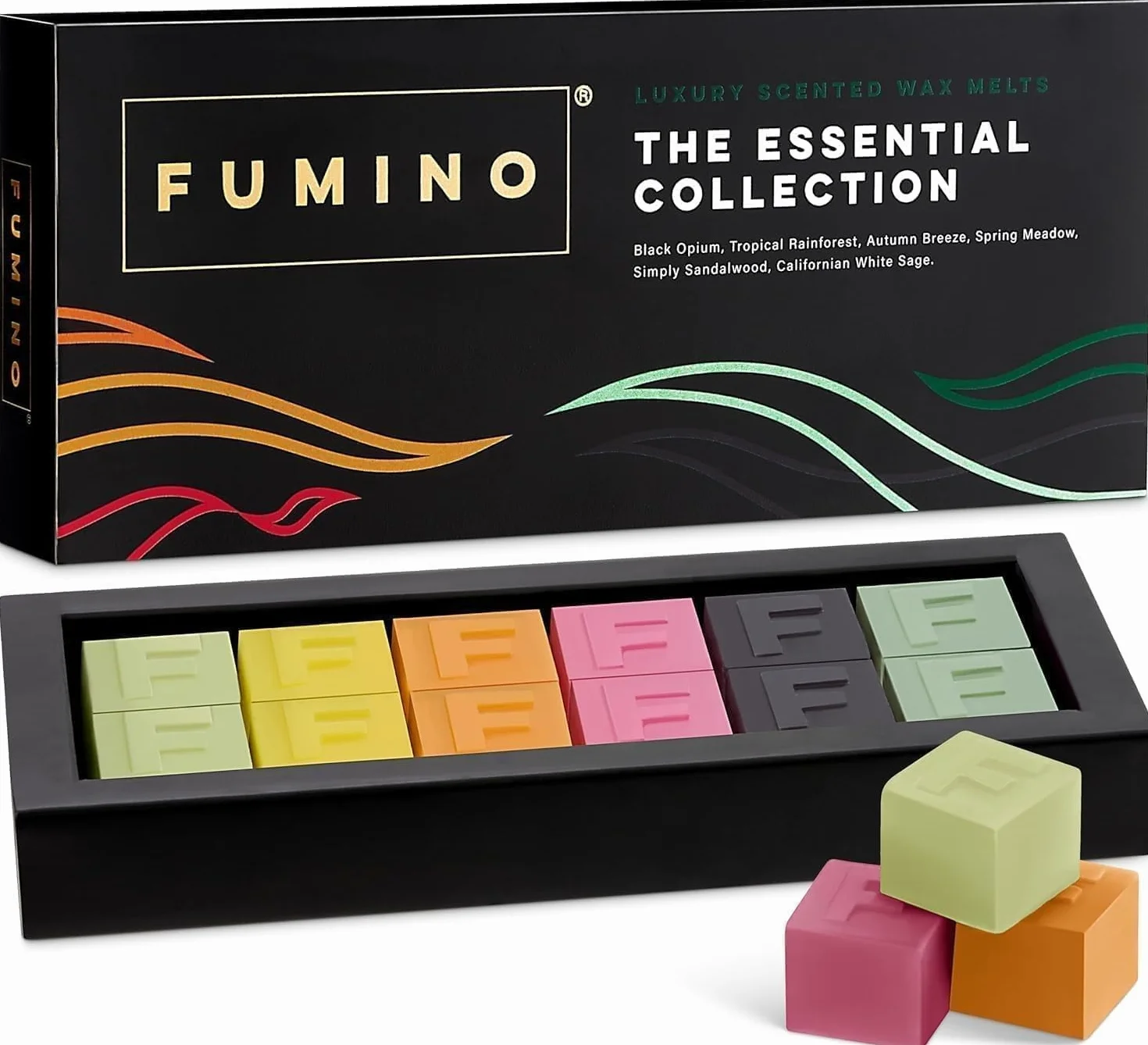 Multipack di Lussuosa Cera Fresca Profumata da Sciogliere Wax Melt Tart Artigianale Fumino Pacchetto Essenziale 12 Cere da Fondere 6 Fragranze dalla Profumazione Intensa con Cera d’Api e Olio di Cocco