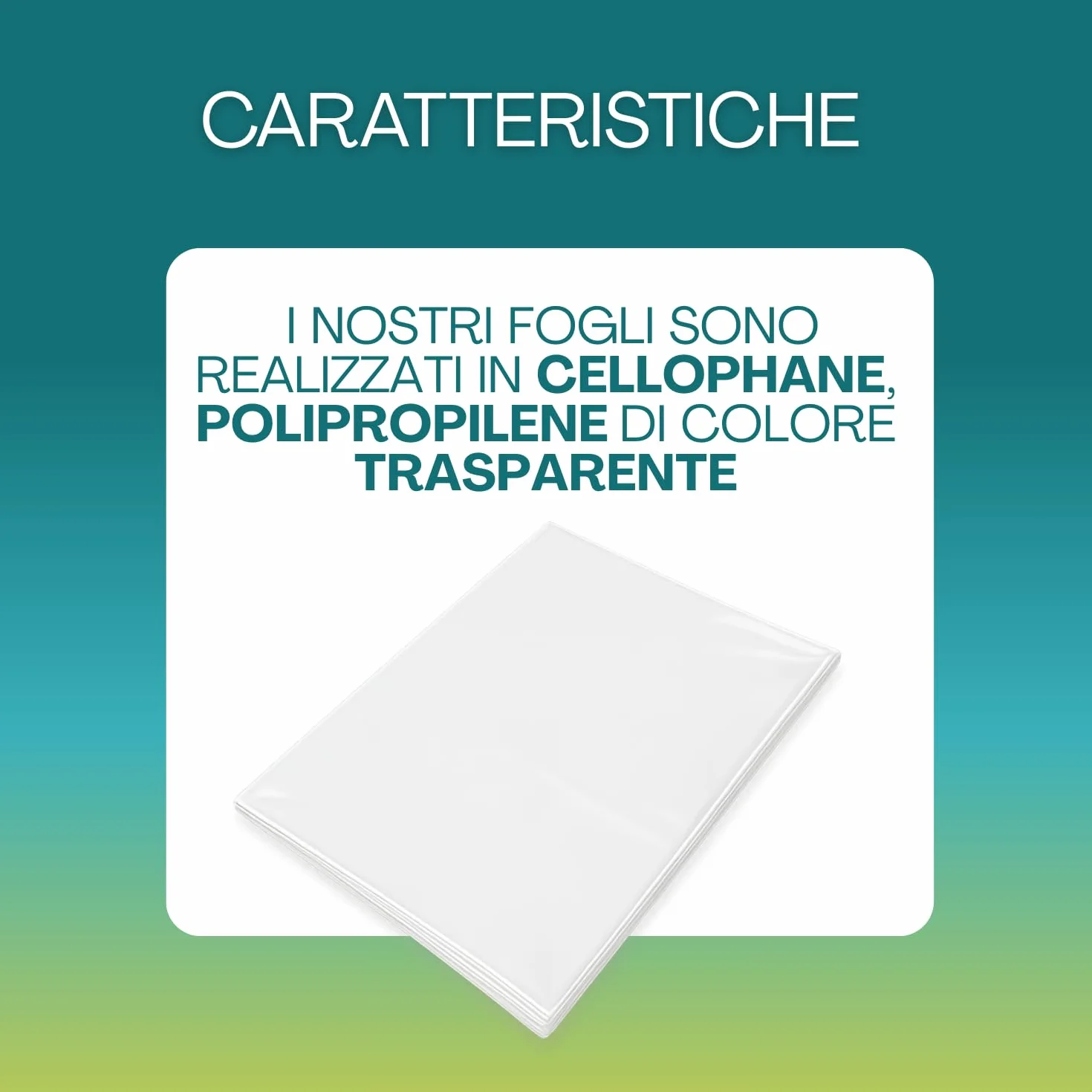 VIRSUS Fogli Cellophane Trasparente per Confezioni 100 x 130 Carta Cesti Trasparente, per confezioni regalo, Feste, Eventi (50)
