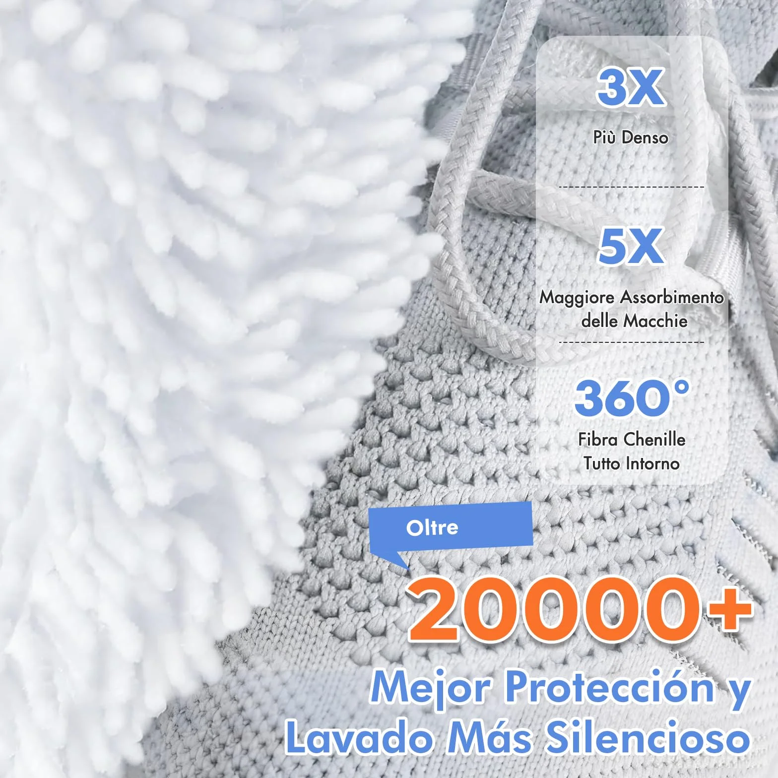 Teletrogy 2 Pezzi Sacchetti per Scarpe Lavanderia Sacchetto Scarpe con Cerniera Nascosta, Pulizia a 360° Tutto Campo, Riutilizzabile e Anti-Deformazione per Sacchetto Scarpe Lavatrice, Bianco