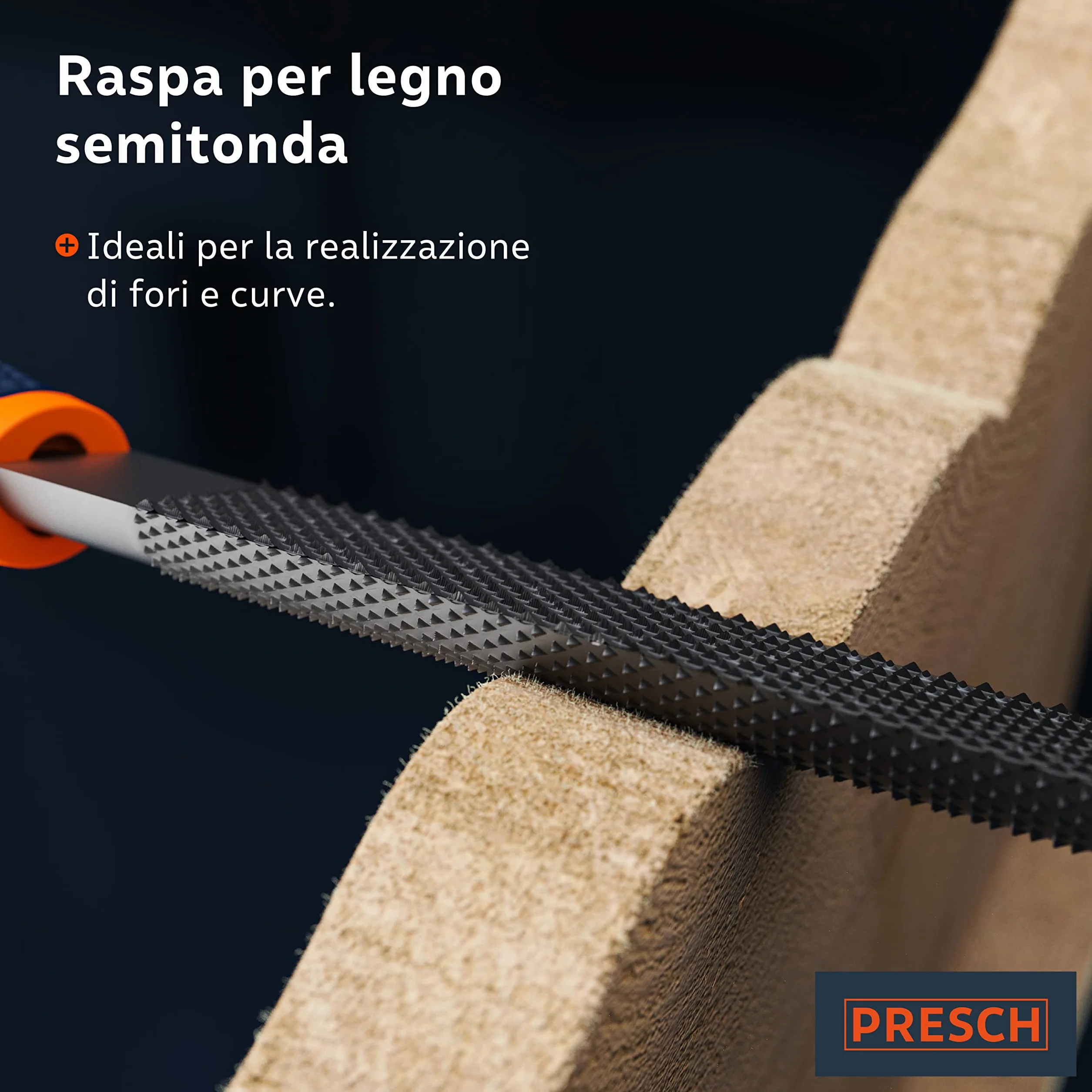 Set di raspe per legno Presch 3 pezzi incl. borsa - Set di raspe per legno di alta qualità comprendente raspa piatta, mezza raspa rotonda e raspa rotonda.