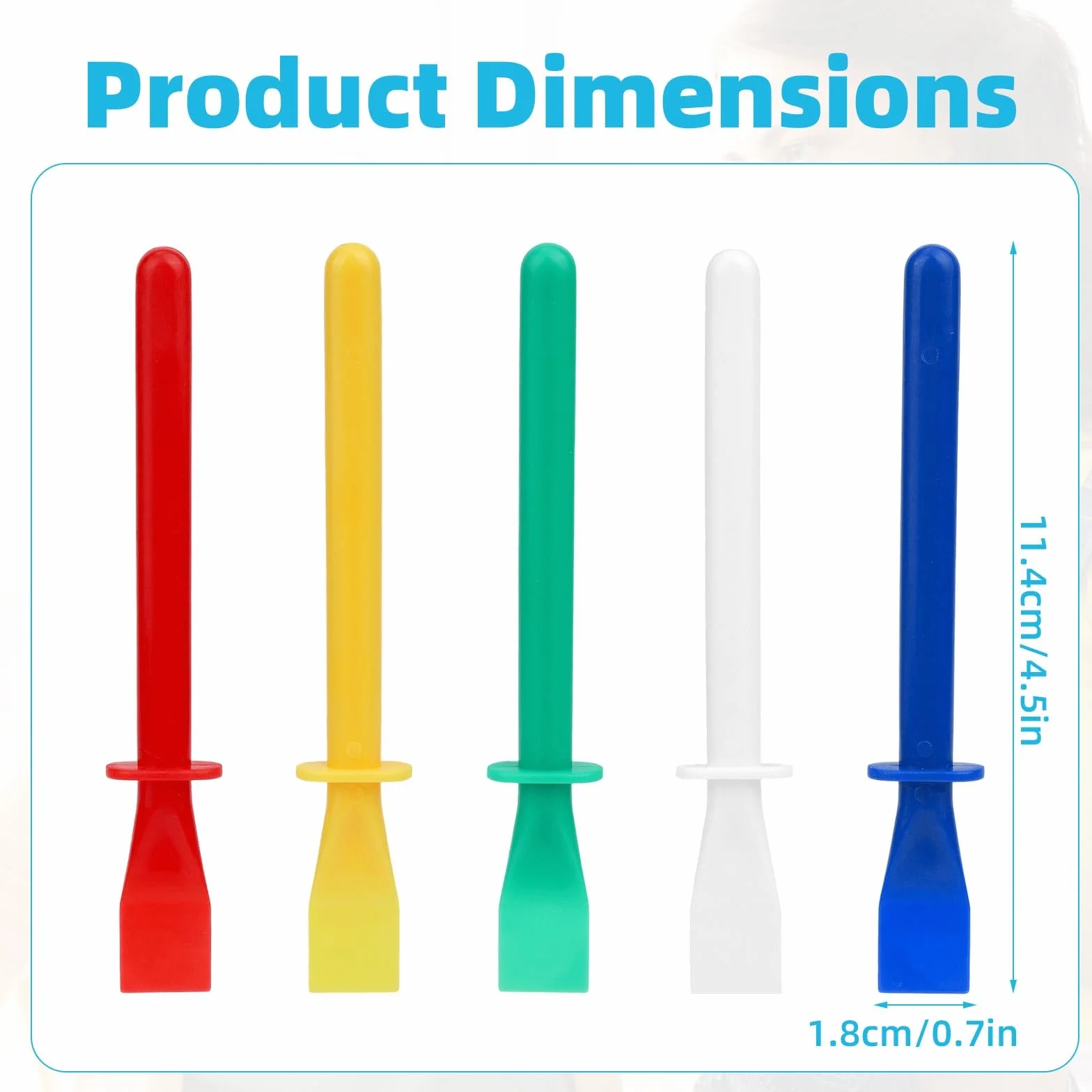 Set di 20 Applicatori Colla, 5 Pennelli e Spatole per Colla in Plastica Colorati per Progetti Fai Da Te di Carta Legno e Lavorazione del Legno