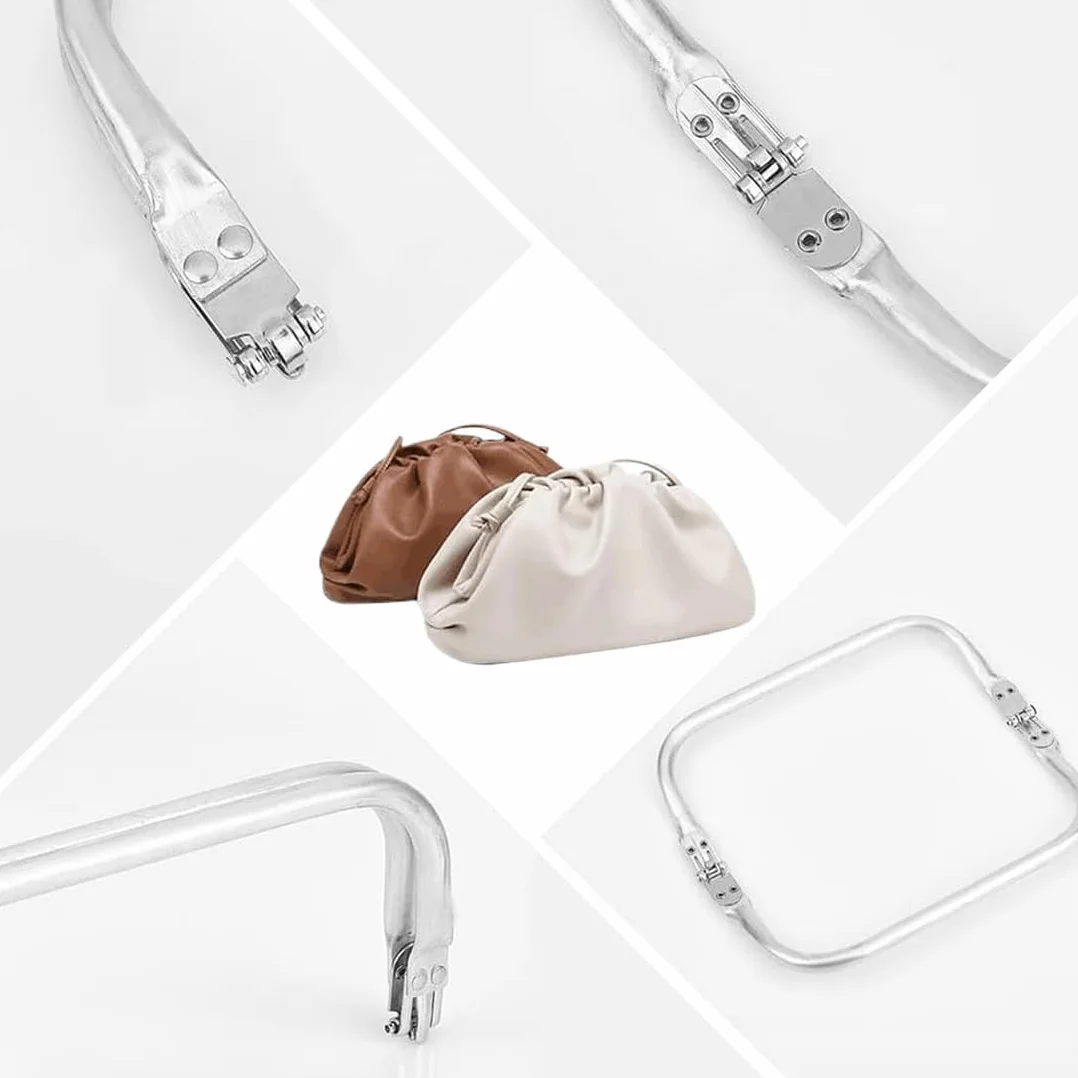 Voarge 2 Pezzi Chiusura per Borsa Uncinetto 20cm, Borsa a Forma di U Manico Interno Kit Accessori per Borse Uncinetto per Progetti Artigianali, Clutch Borse Uncinetto