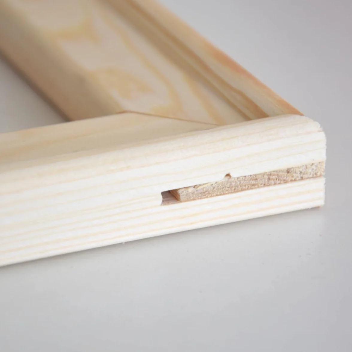 Barelle di Tela - Telaio in Legno Massello per Tela - Barella d'Arte Fai-da-Te, Legno di Pino Naturale per Quadri, Pittura 50X40