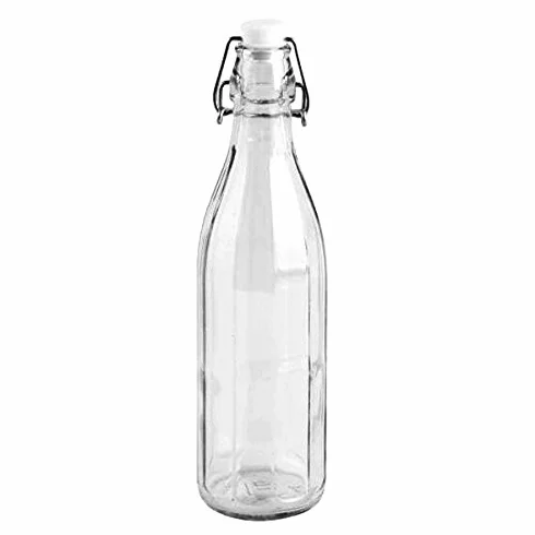 Cerve Set 6 Pezzi Bottiglia Vintage Milly 500cc Mezzo litro Elegante con Tappo Meccanico Ermetico