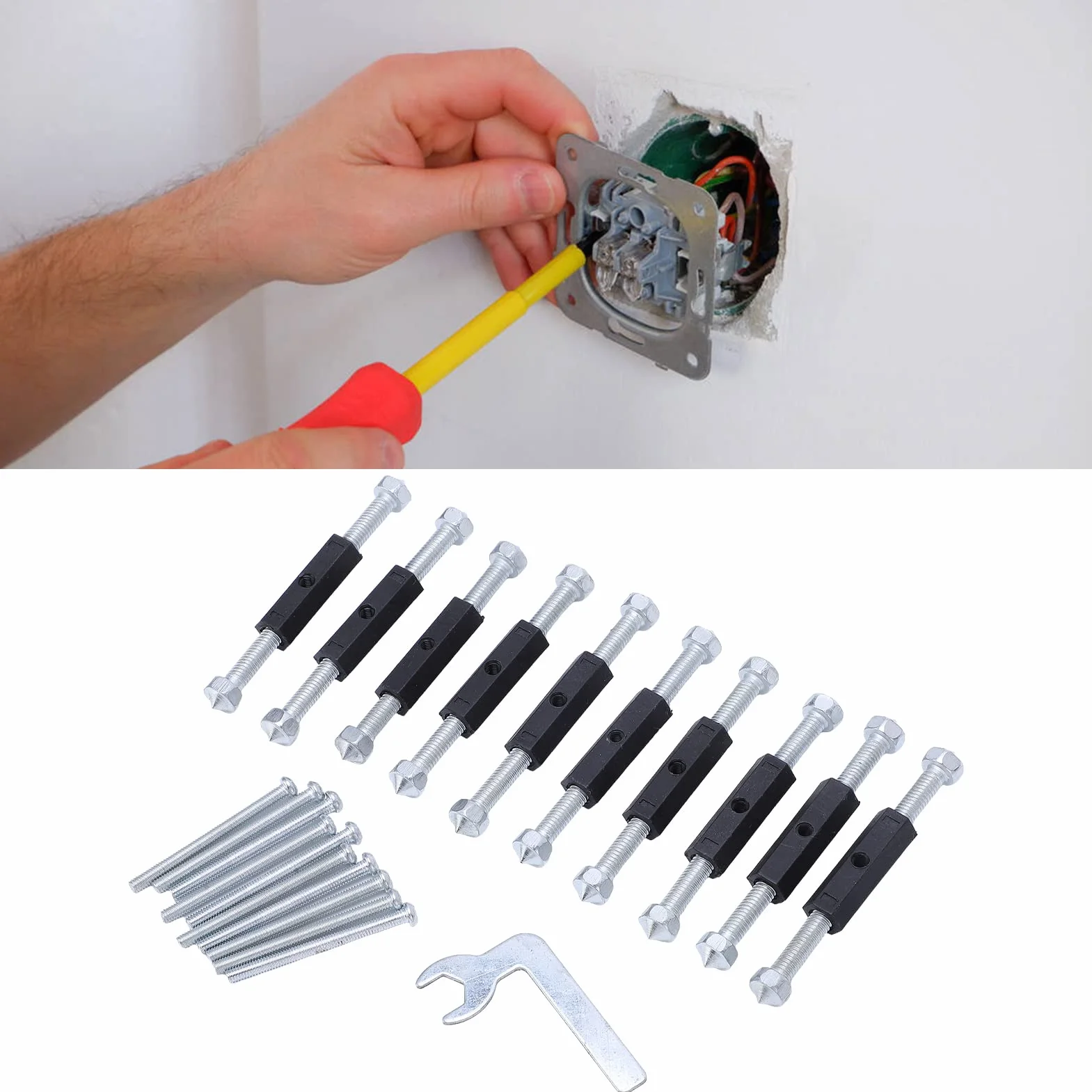 Garosa Tipo 86 Strumenti Riparazione Scatola Giunzione Acciaio Legato Elementi Fissaggio Interruttori Parete