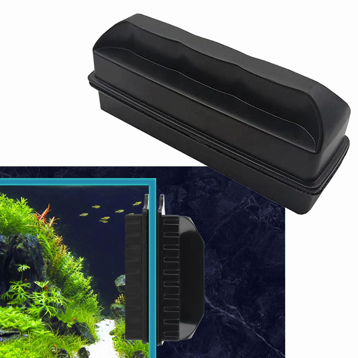 Spazzola Magnetica Forte per Vetri D'acquario, Spazzola Magnetica per Acquario, Spazzola Magnetica per la Pulizia dell'acquario, Acquario Spazzola Calamita per Piscine in Vetro di Pesce