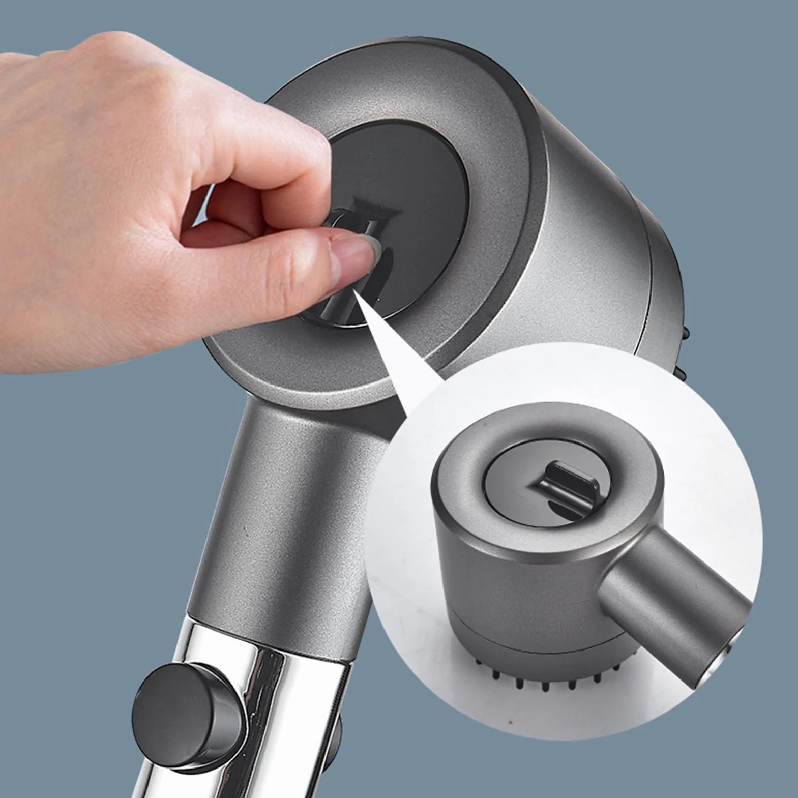 Soffione doccia ad alta pressione, soffione doccia ad alta pressione, 3 modalità di spruzzo, soffione doccia ad alta pressione, massaggio in silicone London, con per tubo